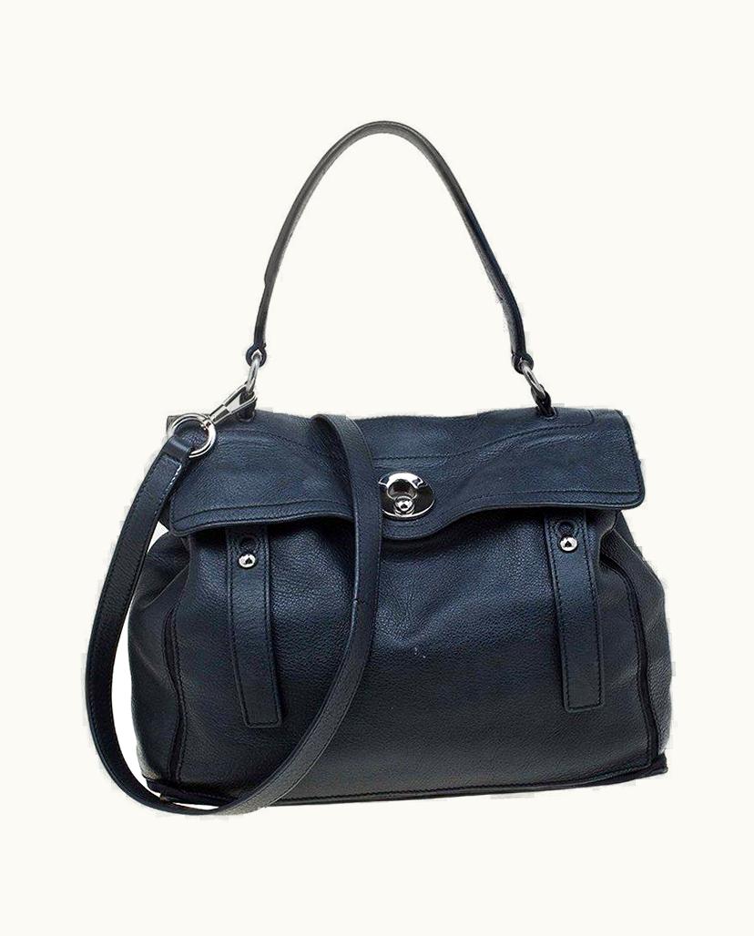 Saint Laurent Saint Laurent Paris Black Leather Medium Muse Two Satchel