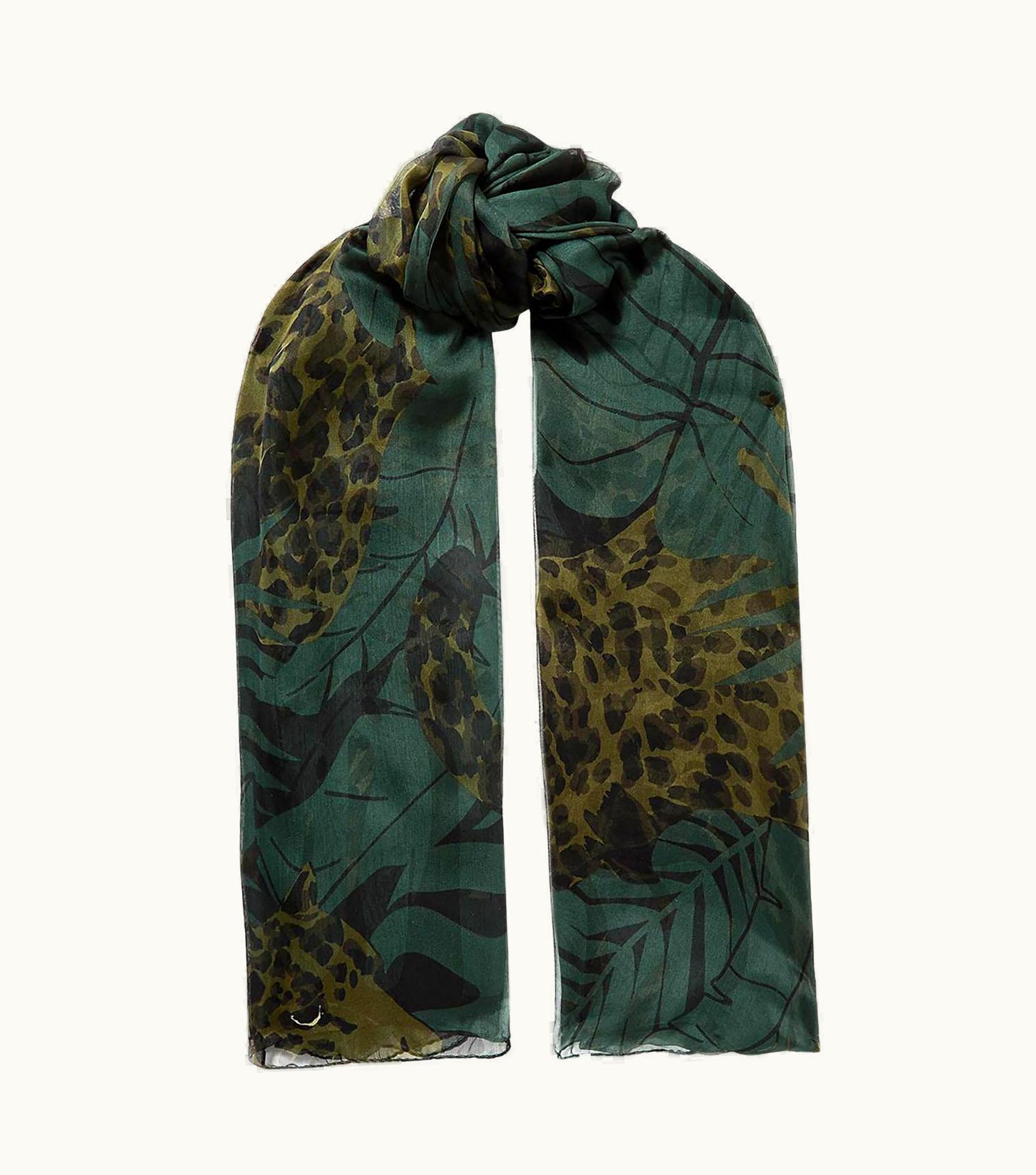 Saint Laurent Saint Laurent Printed Silk Chiffon Scarf