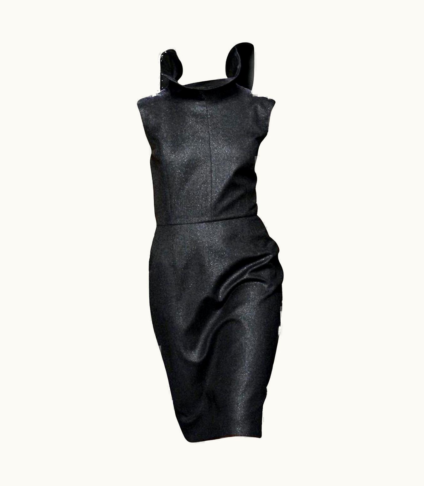 Saint Laurent Yves Saint Laurent YSL AW 2009 Runway Wool Lurex Dress