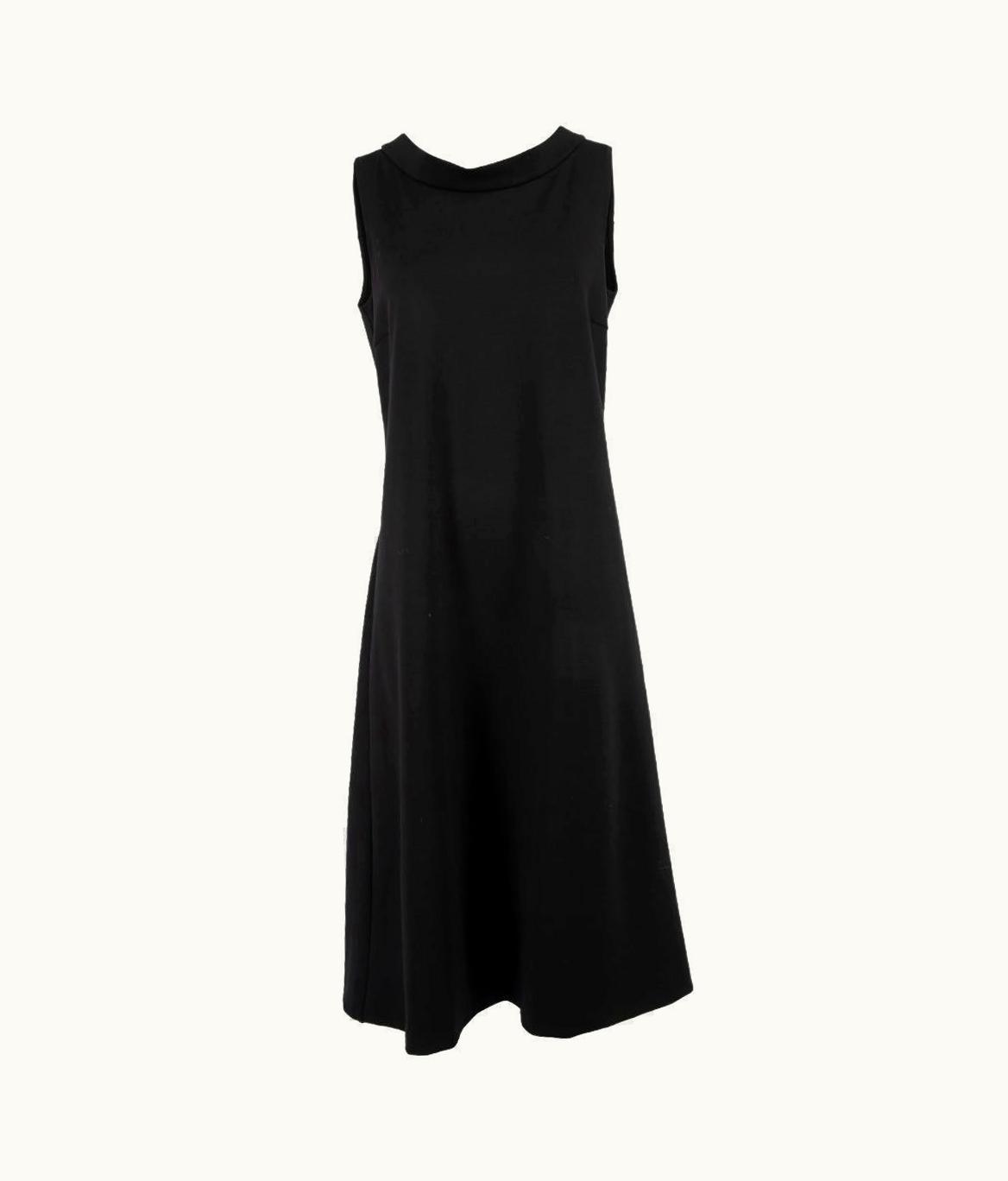 Saint Laurent Yves Saint Laurent Women' Black Autumn 2010 Wool Sleeveless Shift Mid UZ0586539