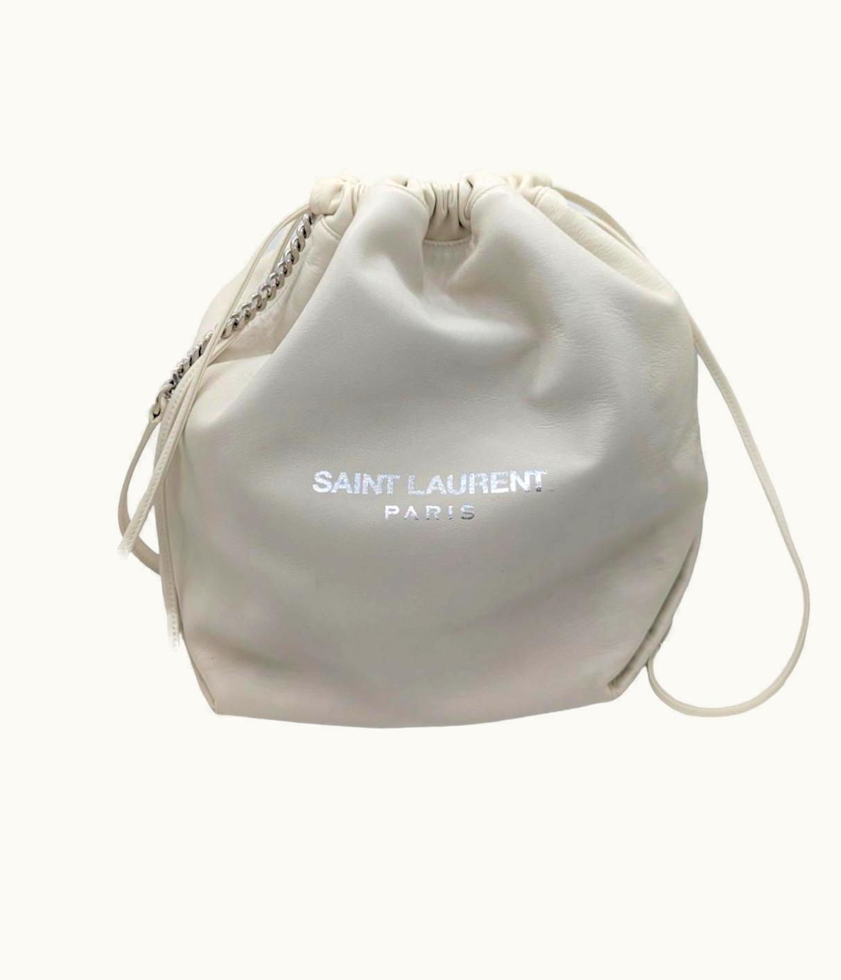 Saint Laurent Saint Laurent YSL Teddy Drawstring Bucket Bag