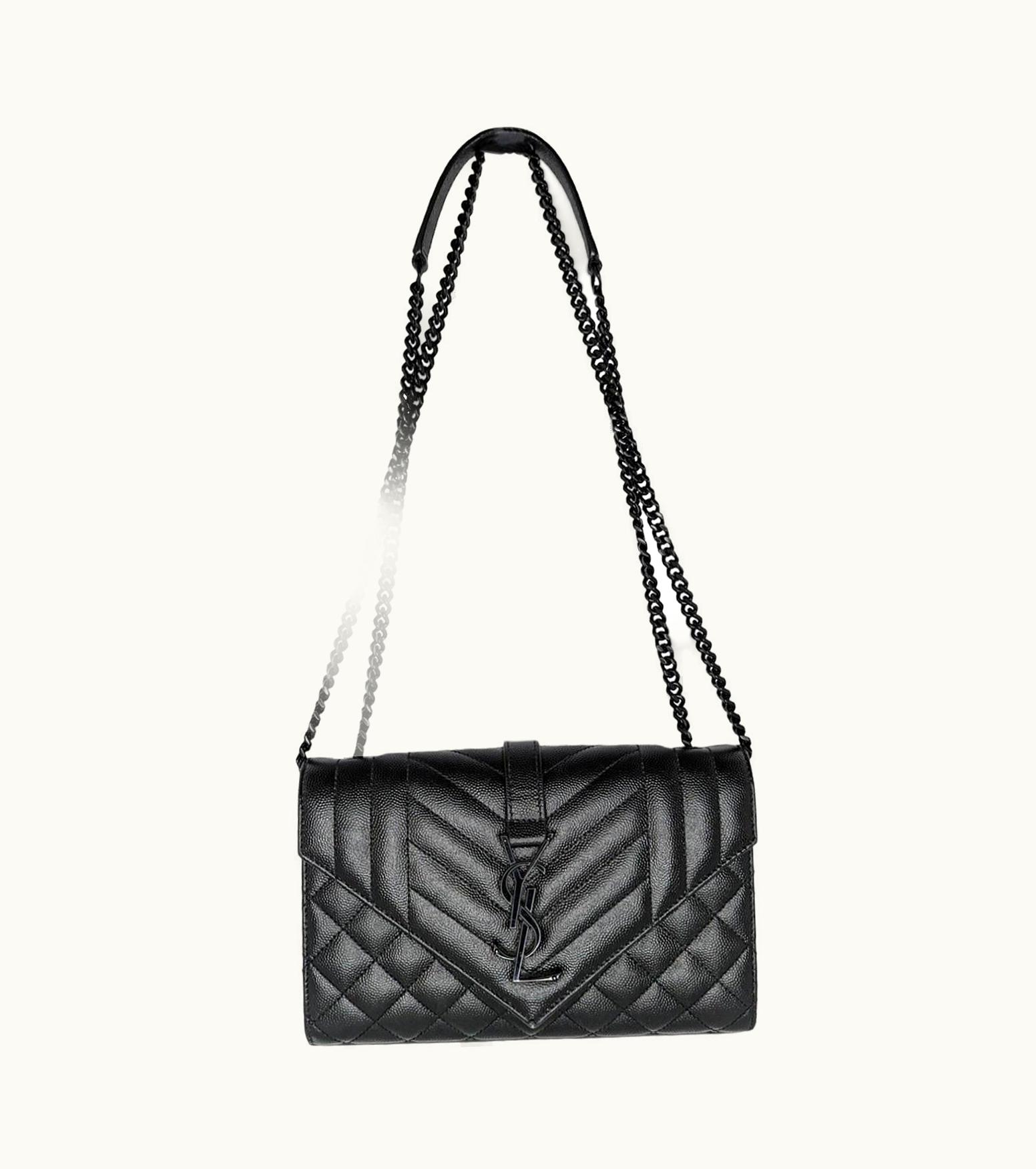 Saint Laurent Saint Laurent Small Monogram Triquilt Envelope Shoulder Bag