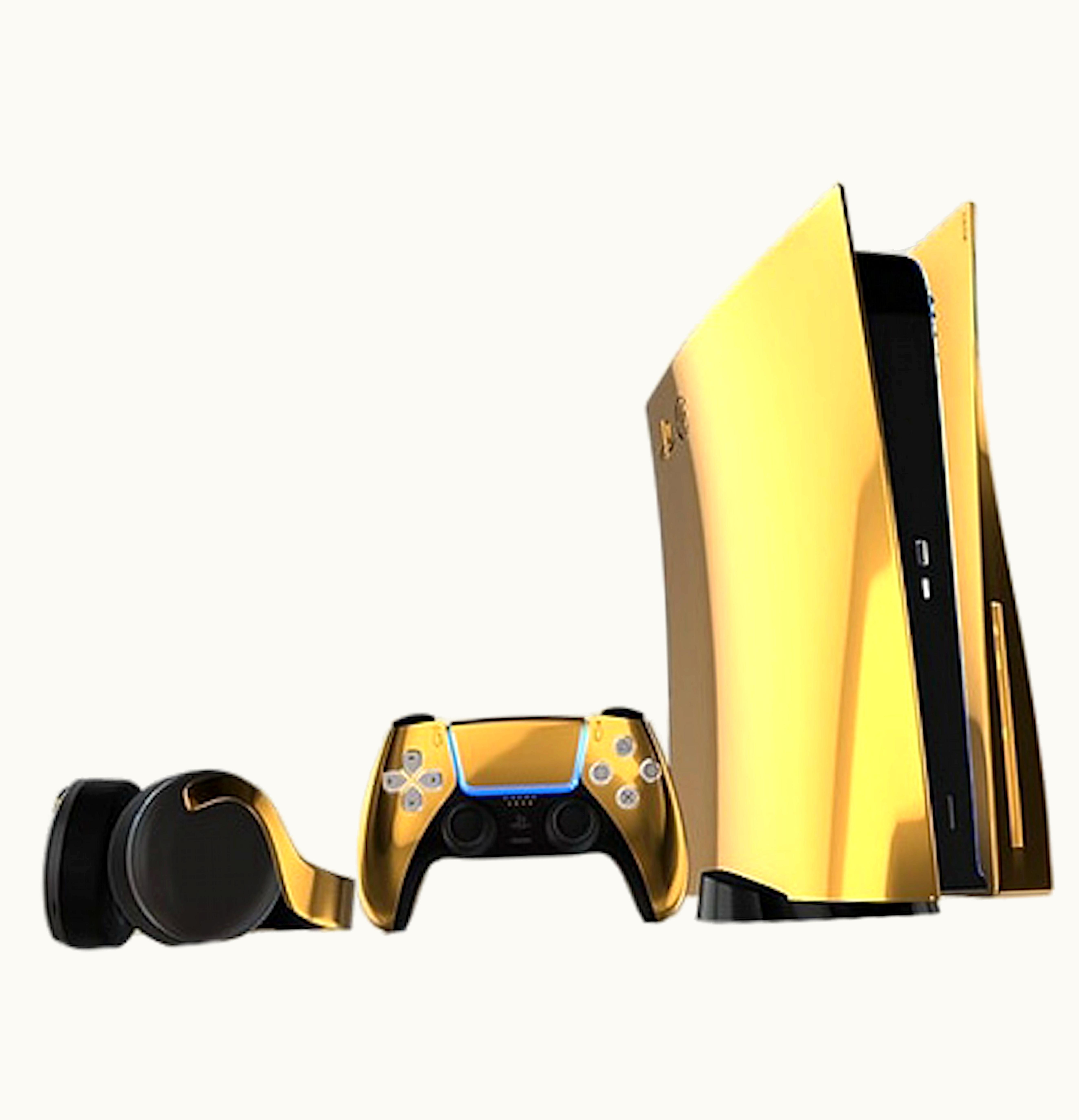 Truly Exquisite Truly Exquisite PlayStation 5 PS5 Blu ray Edition Console Limited Edition 24K Gold Matte Black