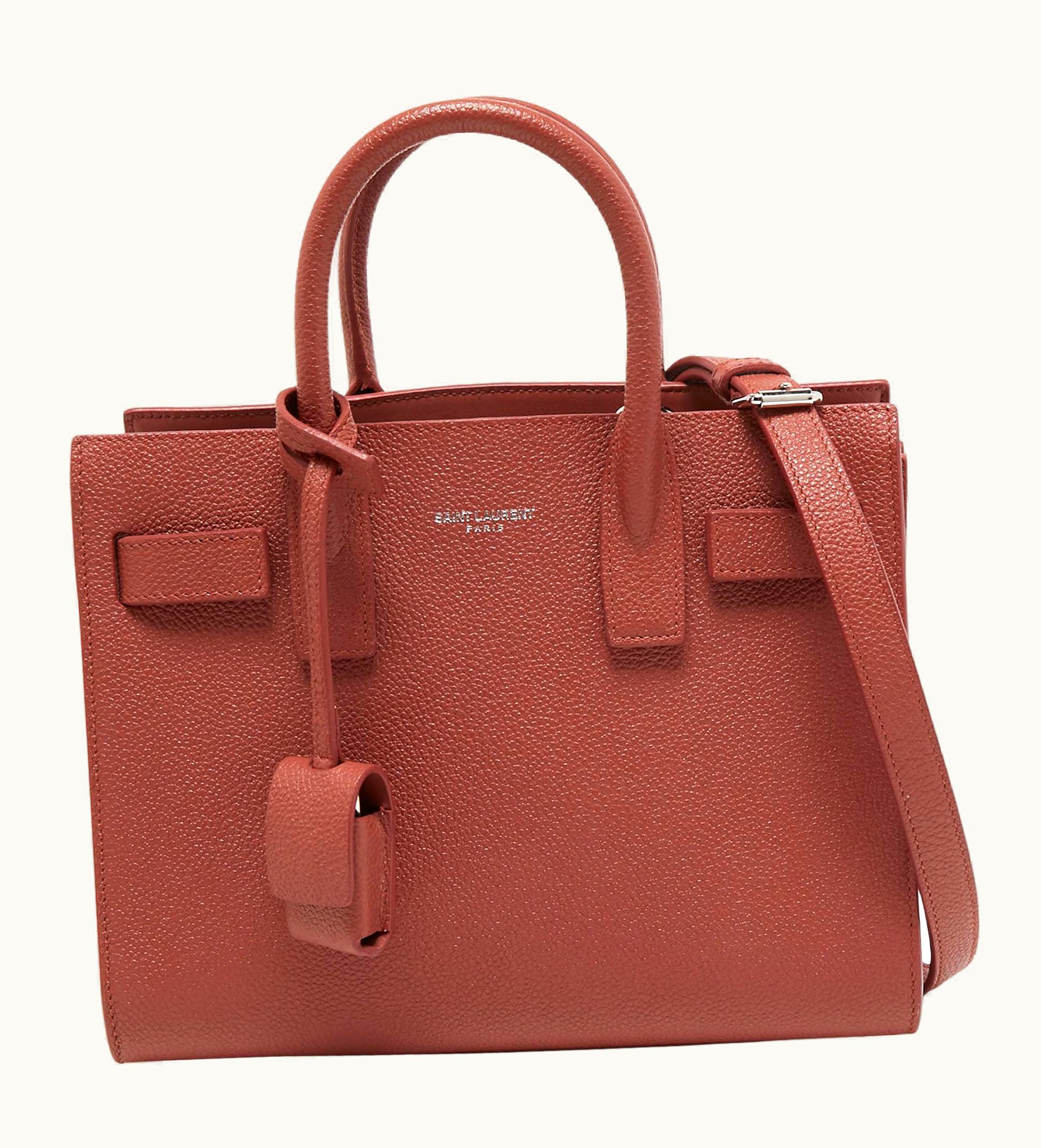 Saint Laurent Saint Laurent Mystic Rose Leather Nano Classic Sac De Jour Tote