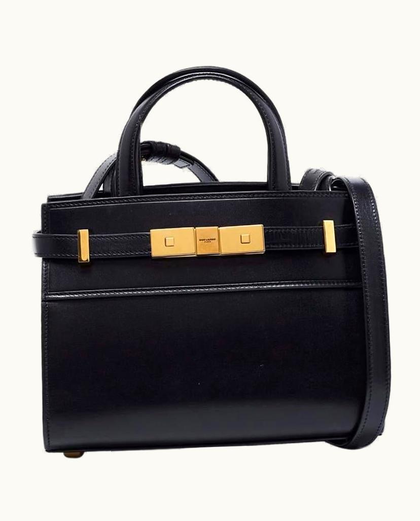 Saint Laurent Saint Laurent Black Leather Tote