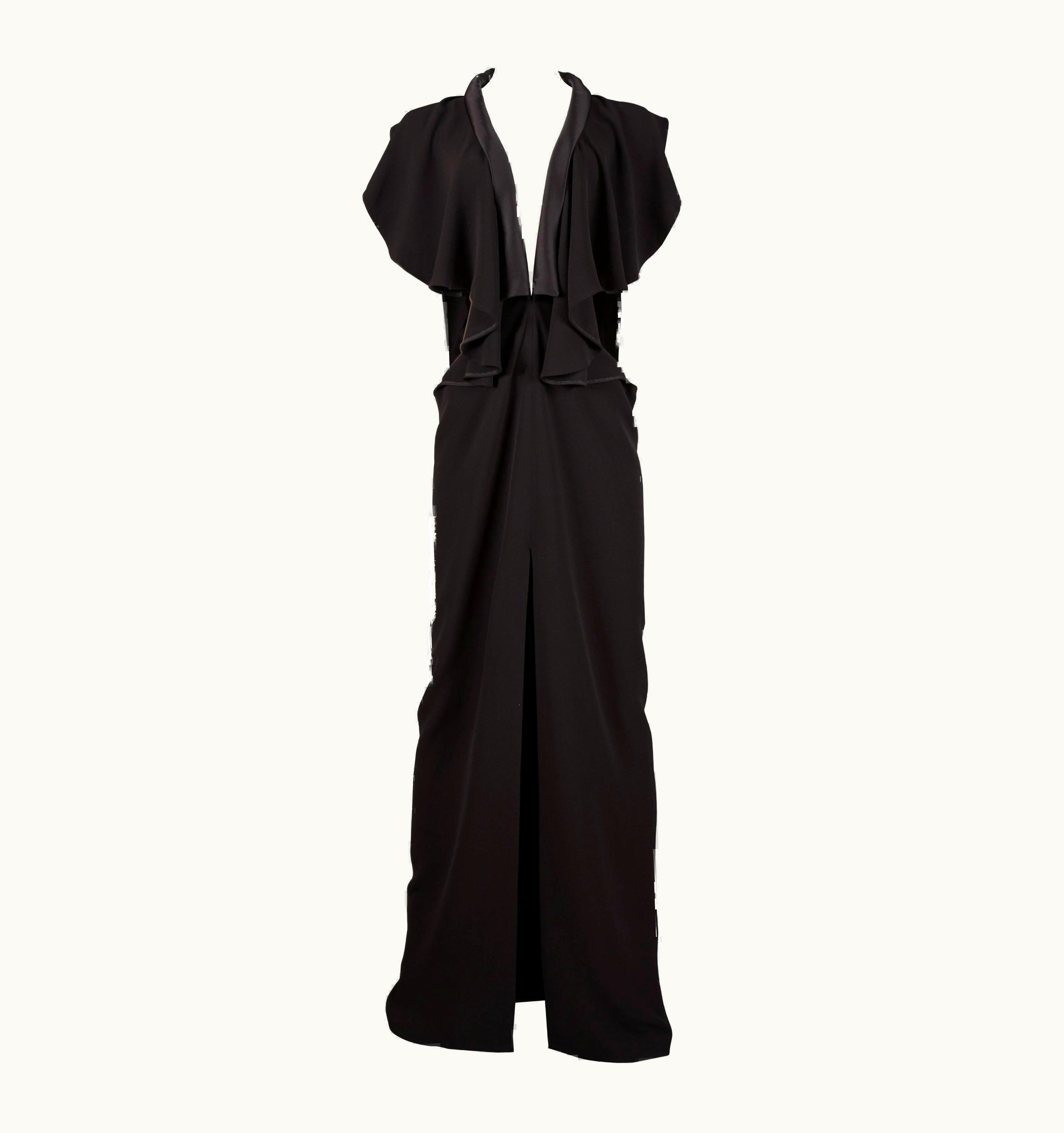 Saint Laurent Yves Saint Laurent Black Tuxedo Evening Dress, Circa 2011