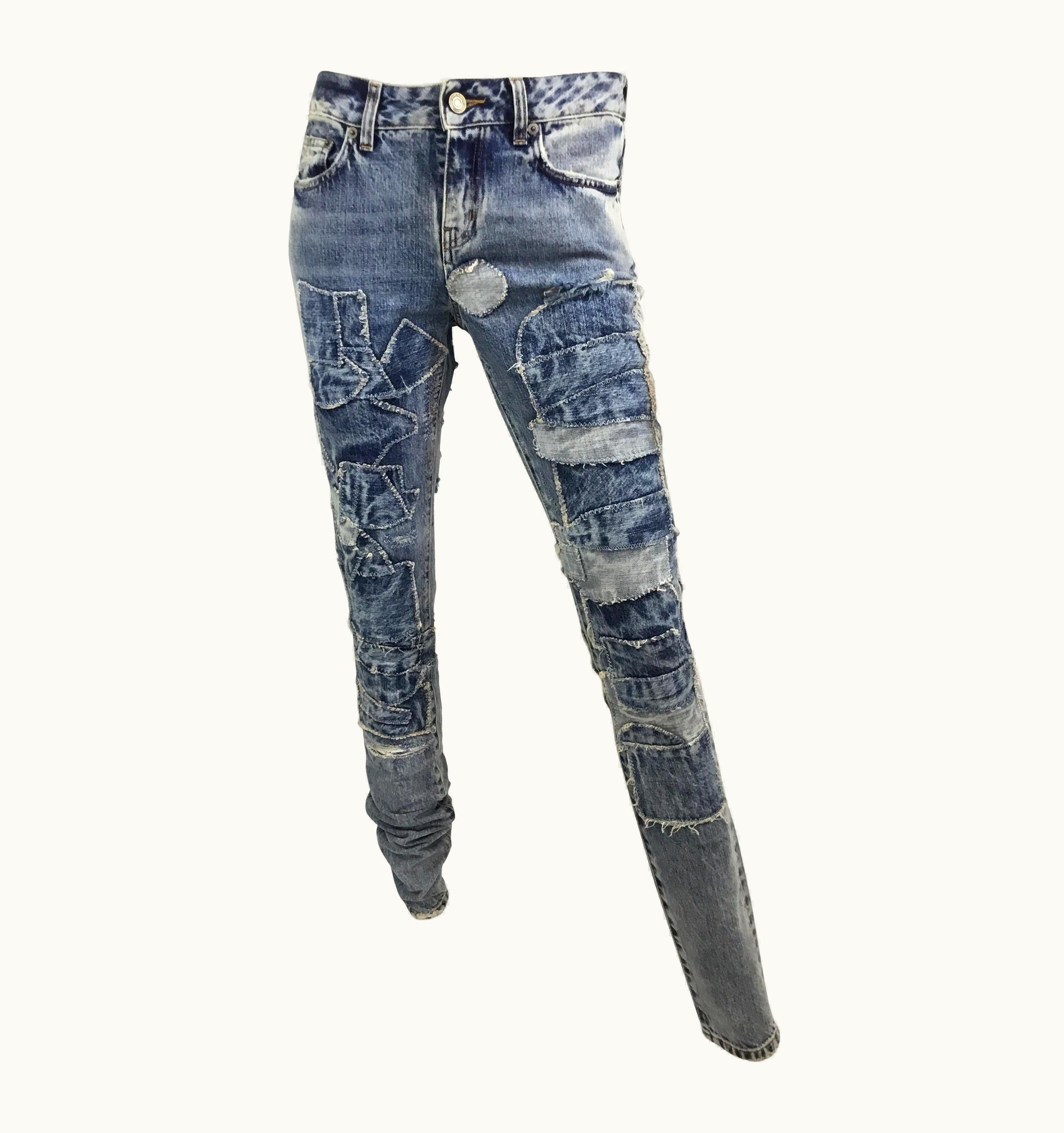 Saint Laurent Saint Laurent 2014 Denim Patchwork Jeans