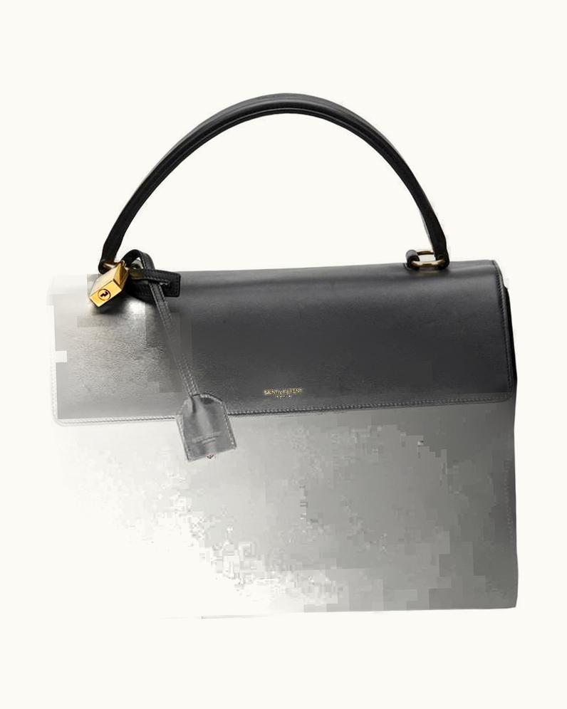 Saint Laurent Saint Laurent Black Calfskin & Suede Medium Moujik