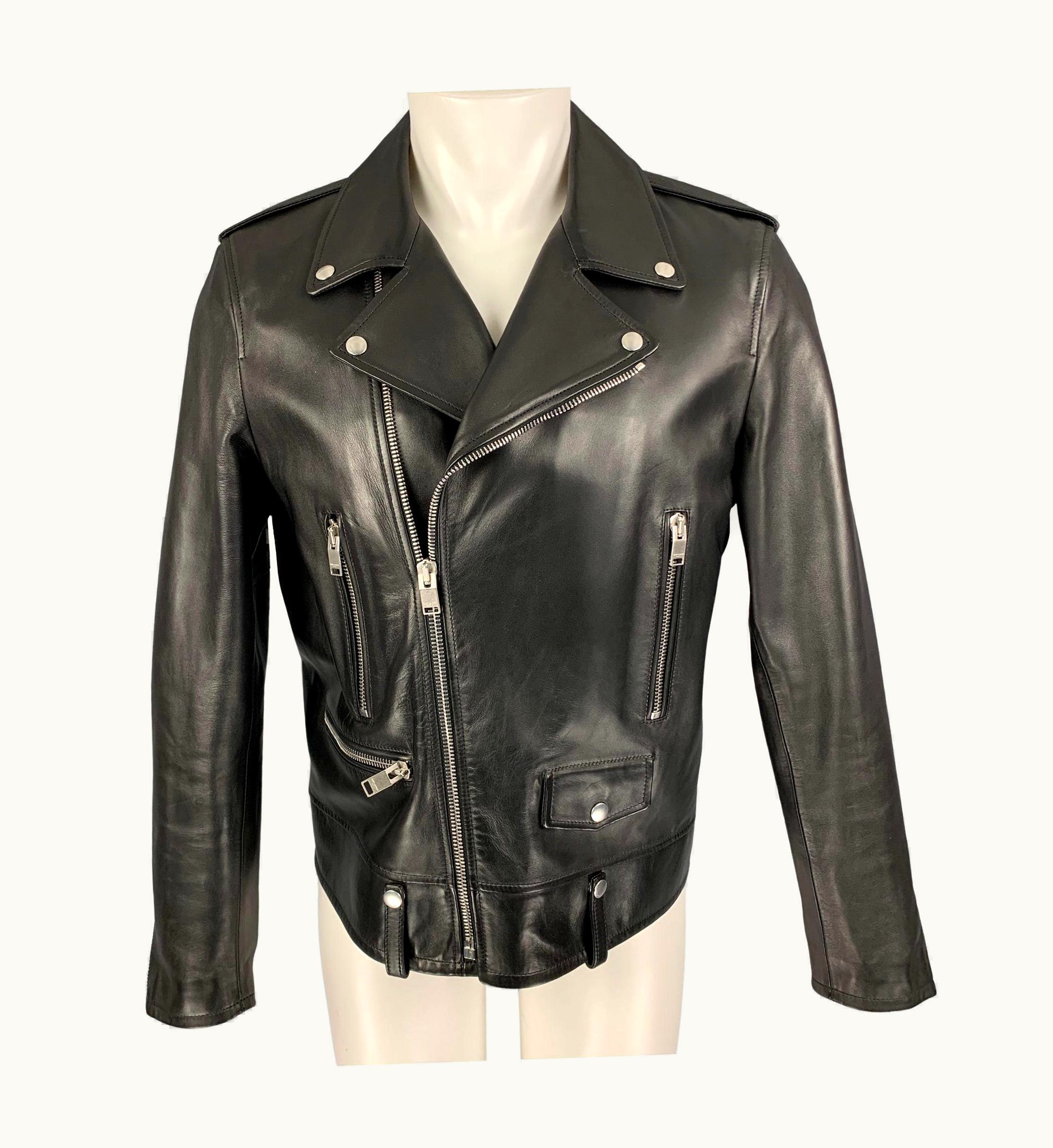 Saint Laurent Saint Laurent Black Leather Motorcycle Jacket