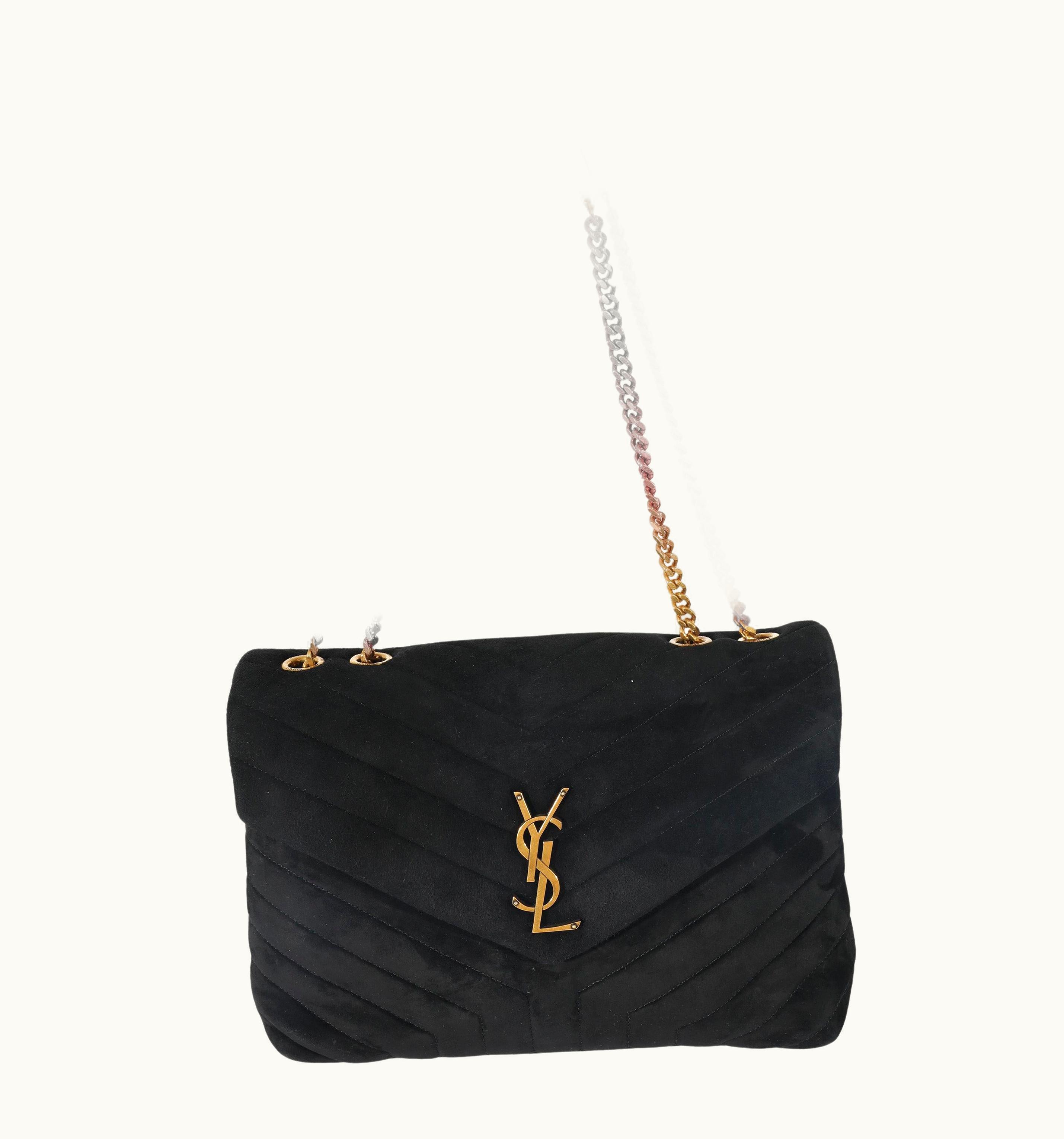 Saint Laurent Saint Laurent Black Suede Medium Loulou