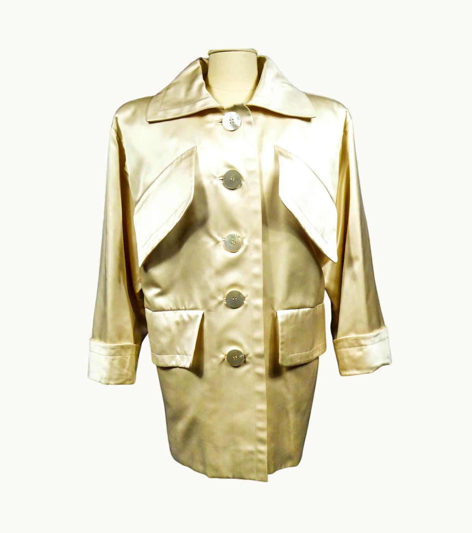 Saint Laurent An Yves Saint Laurent Haute Couture'Oversize Caban Coat Numbered 60623 C 1990