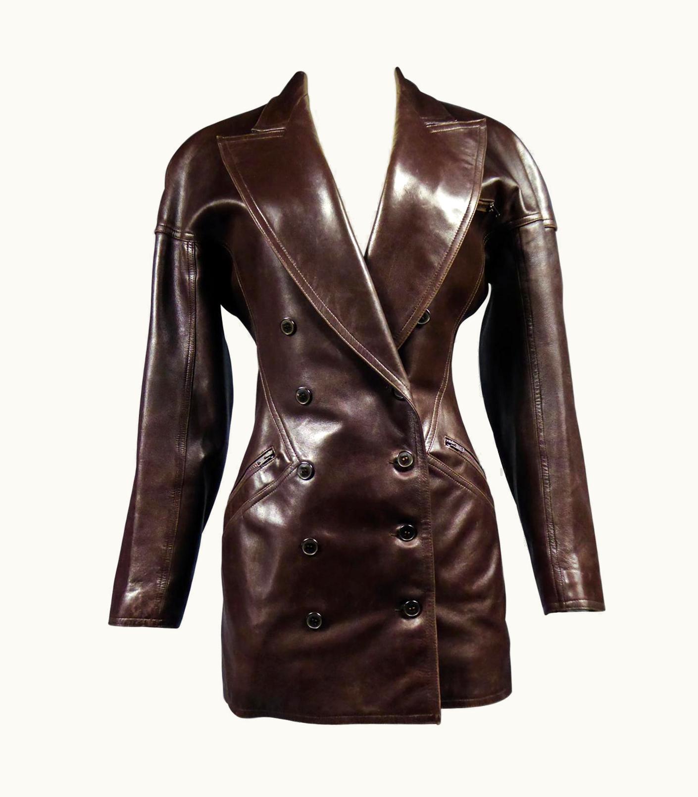 Alaia An Azzedine Alaïa Blazer Jacket In Leather Circa 1990