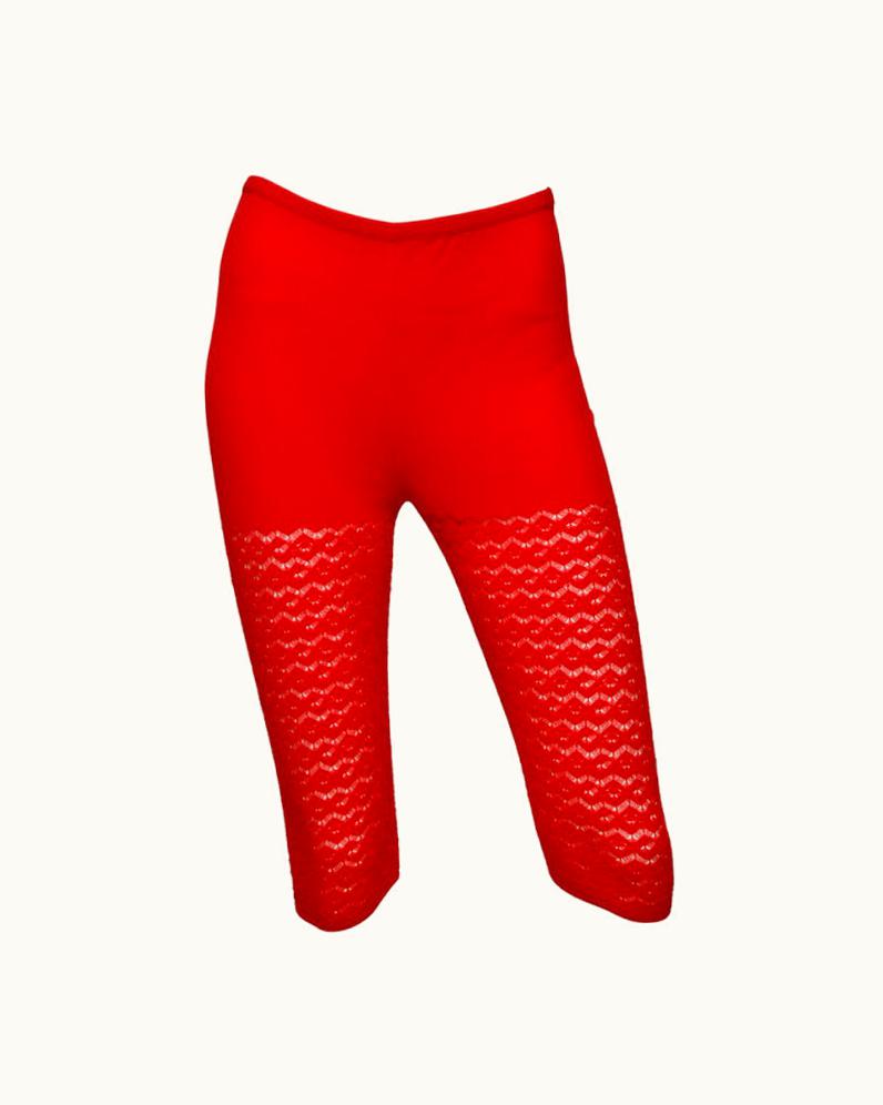 Alaia Azzedine Alaia Lace Panel Leggings