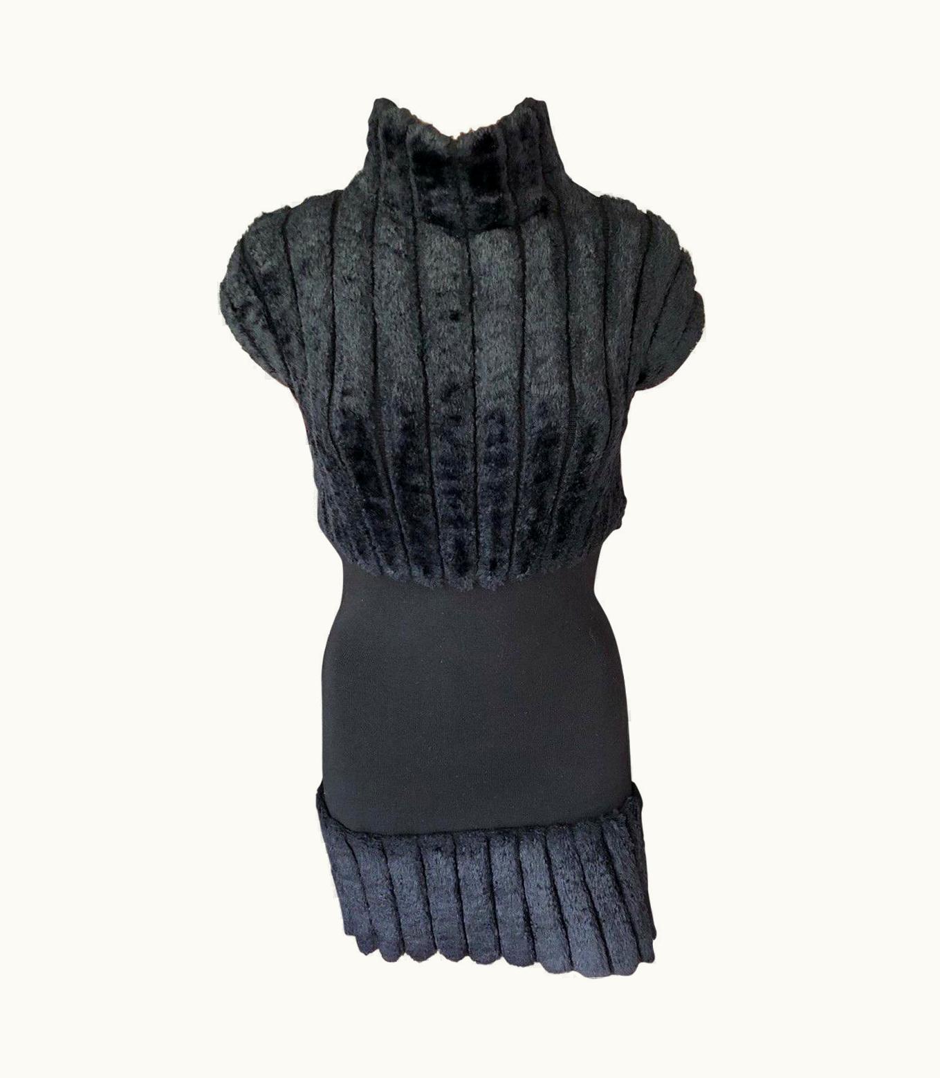 Alaia Azzedine Alaia 1994 Vintage Chenille Dress