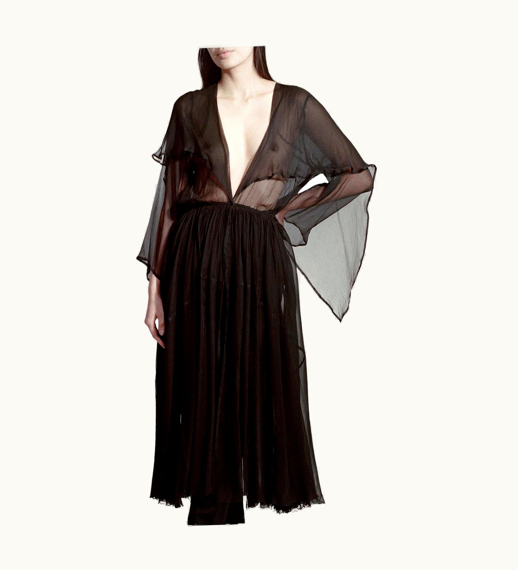 Alaia 1988 Azzedine Alaïa Silk Evening Coat