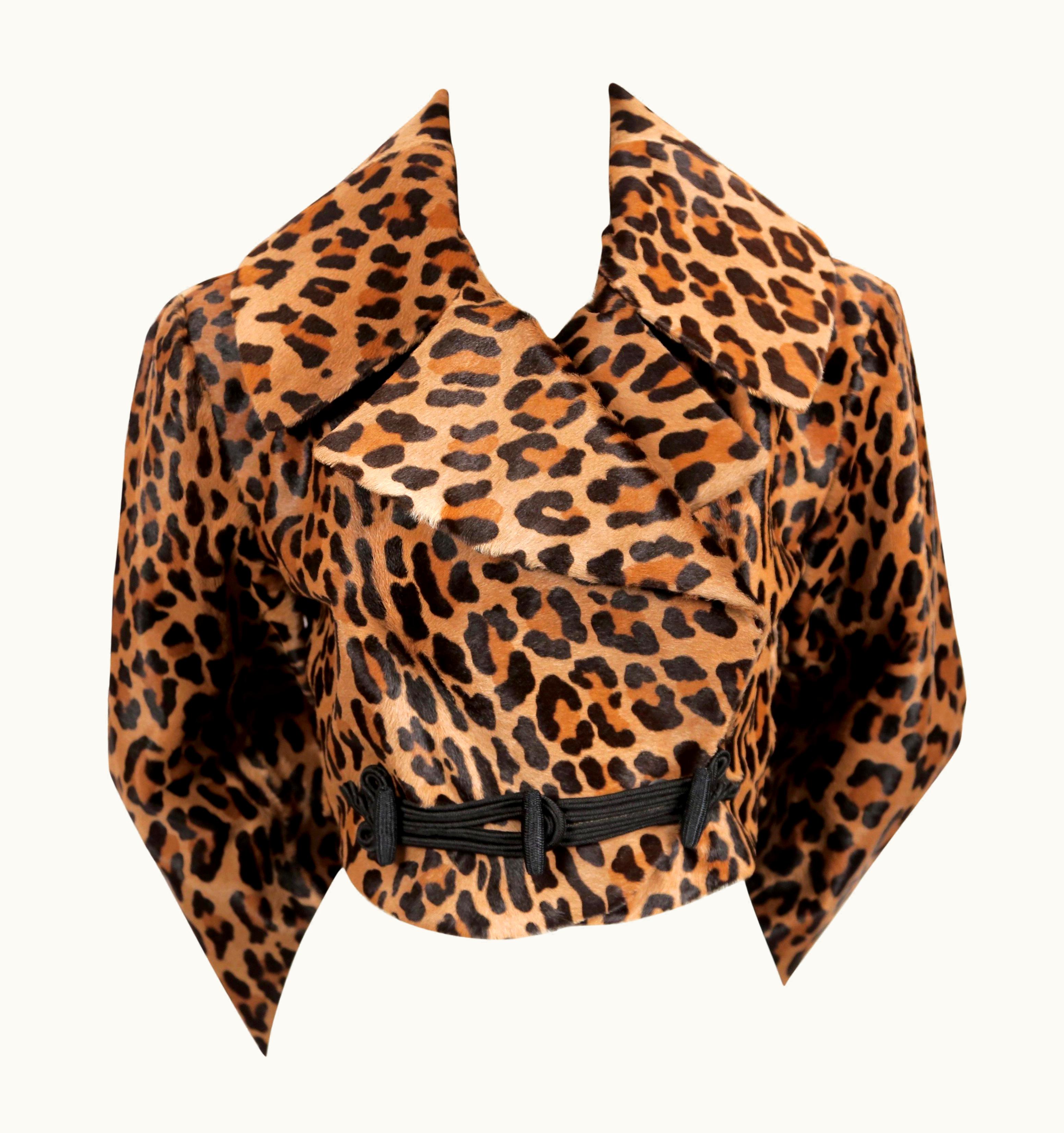 Alaia 1991 Azzedine Alaia Leopard Calf Fur Runway Jacket
