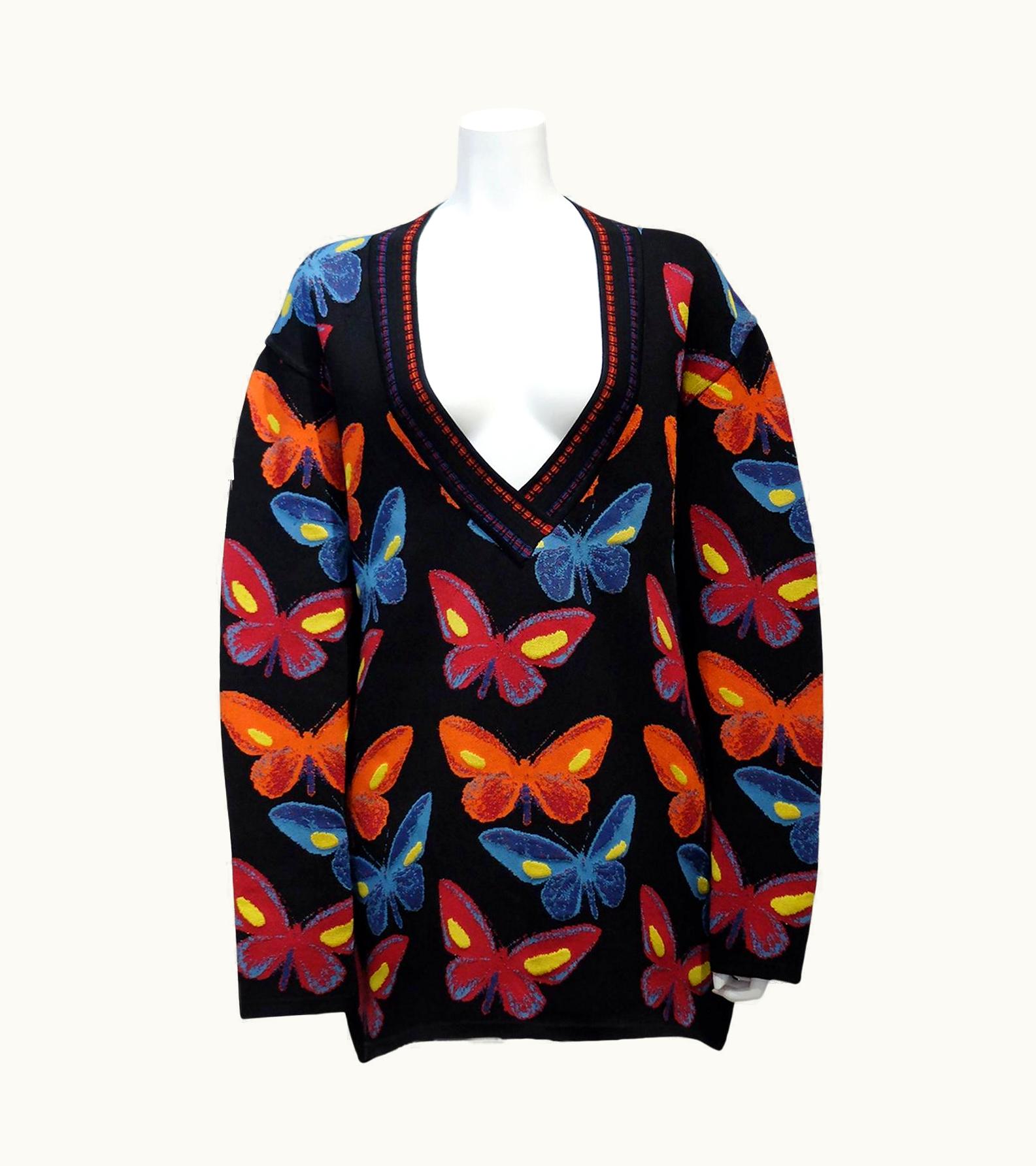 Alaia Azzedine Alaïa AW1991 Butterfly Knit Top