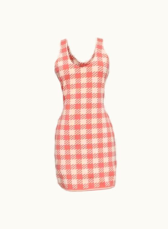 Alaia S/S 1991 Azzedine Alaïa 'Tati' Houndstooth Mini Dress
