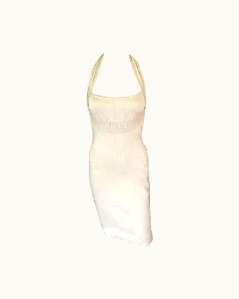 Alaia Azzedine Alaia S/S 1992 Vintage Bustier Open Back Dress