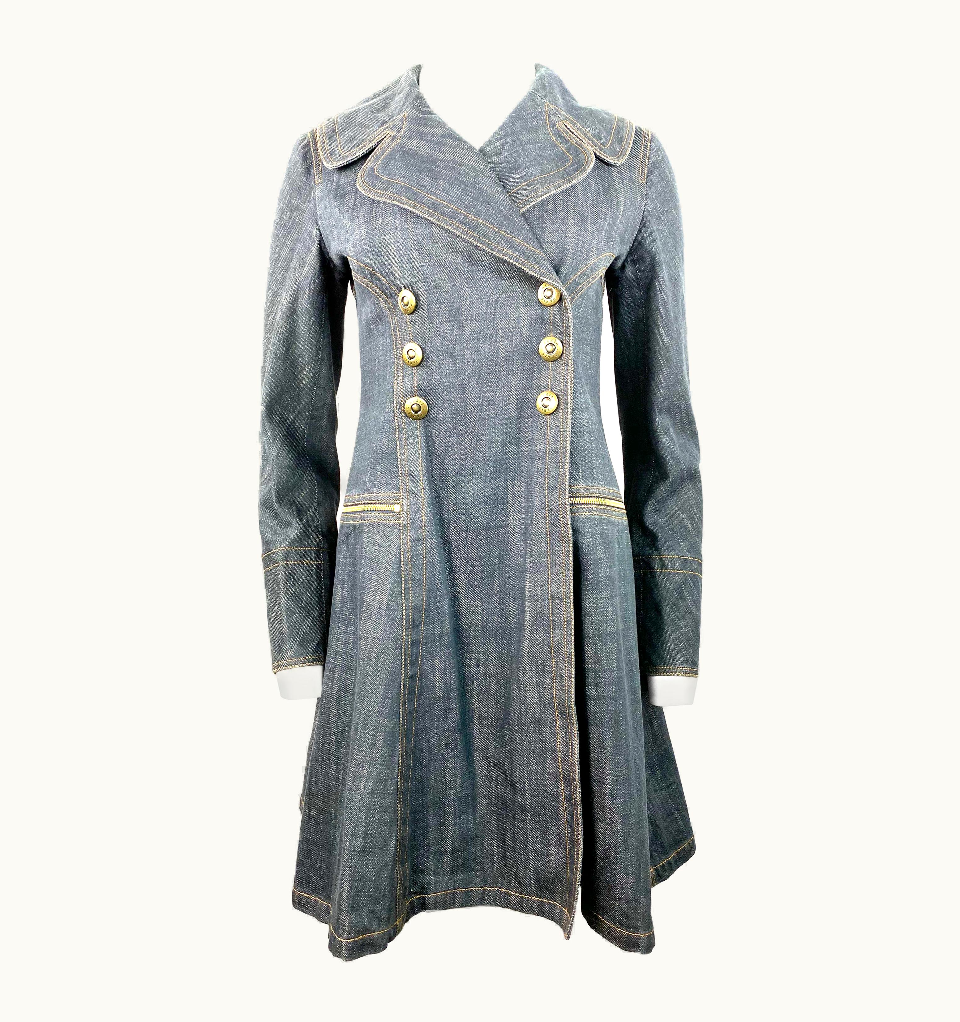 Alaia 1990s Vintage Azzedine Alaia Denim Coat Jacket