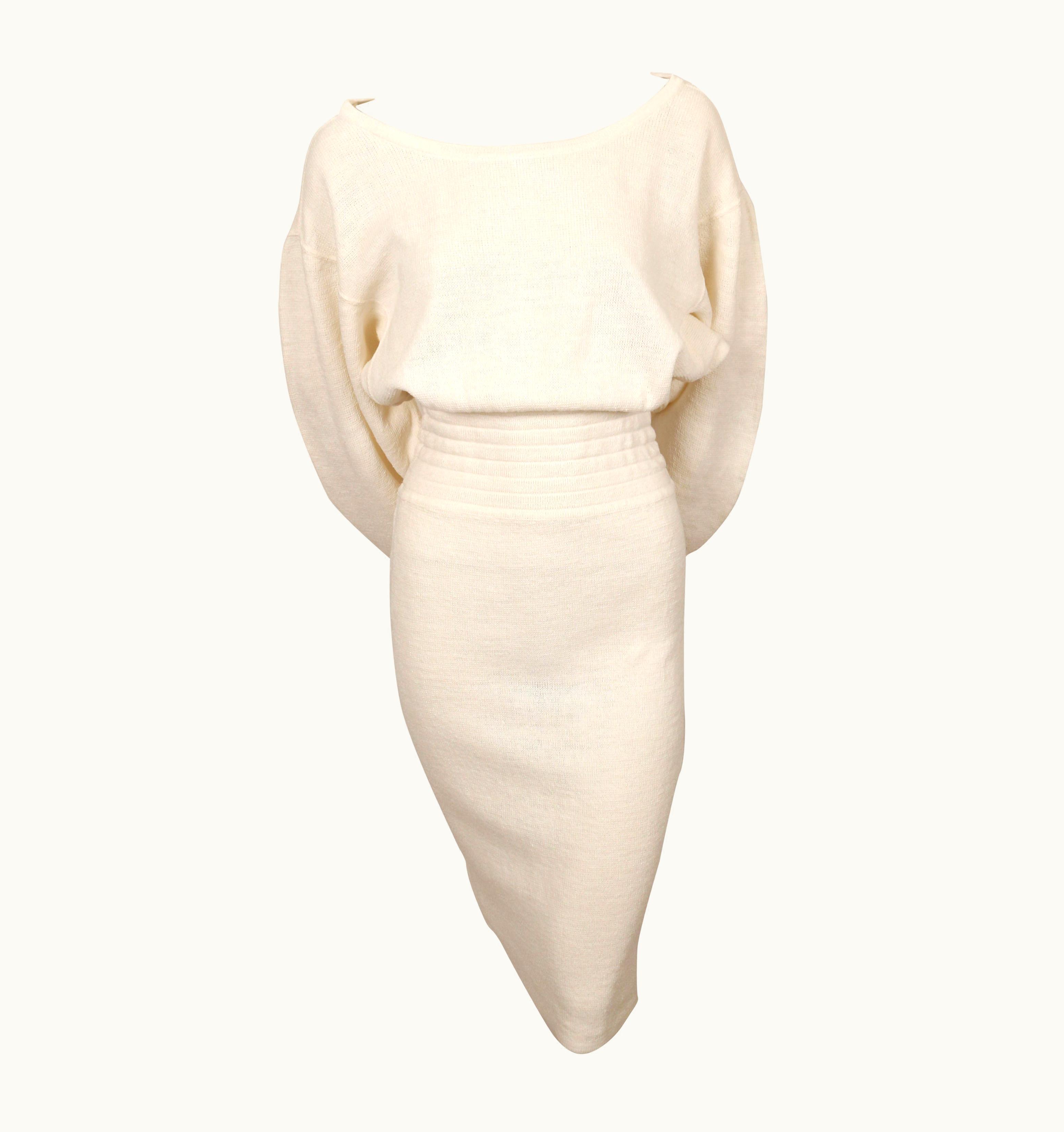 Alaia 1980' Azzedine Alaia Linen Knit Dress With Cut Out Back