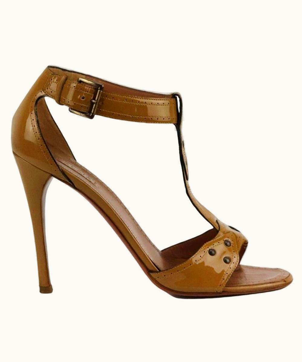 Alaia Azzedine Alaïa Patent Leather Sandals Eu 39 Us