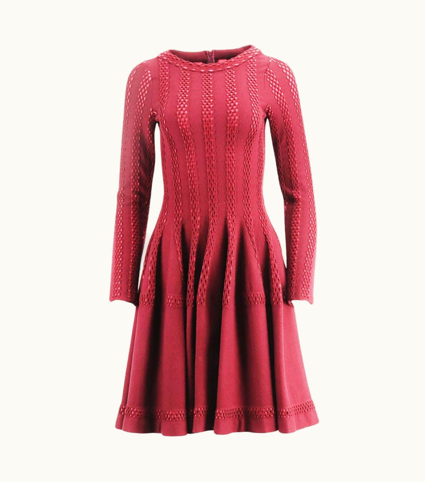 Alaia Azzedine Alaïa Cutout Wool Blend Mini Dress Uk