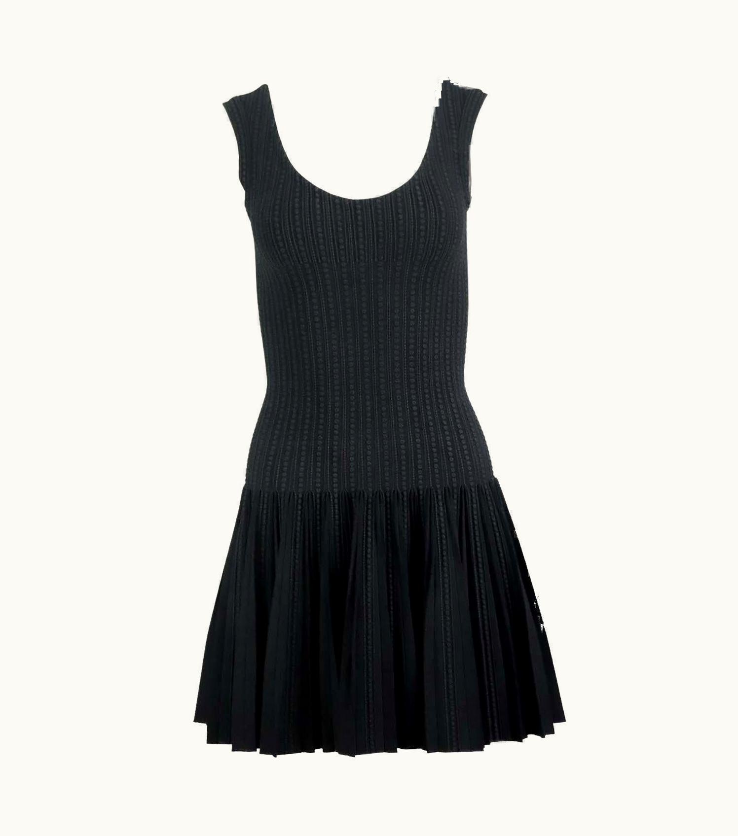 Alaia Azzedine Alaïa Pleated Stretch Knit Mini Dress Uk