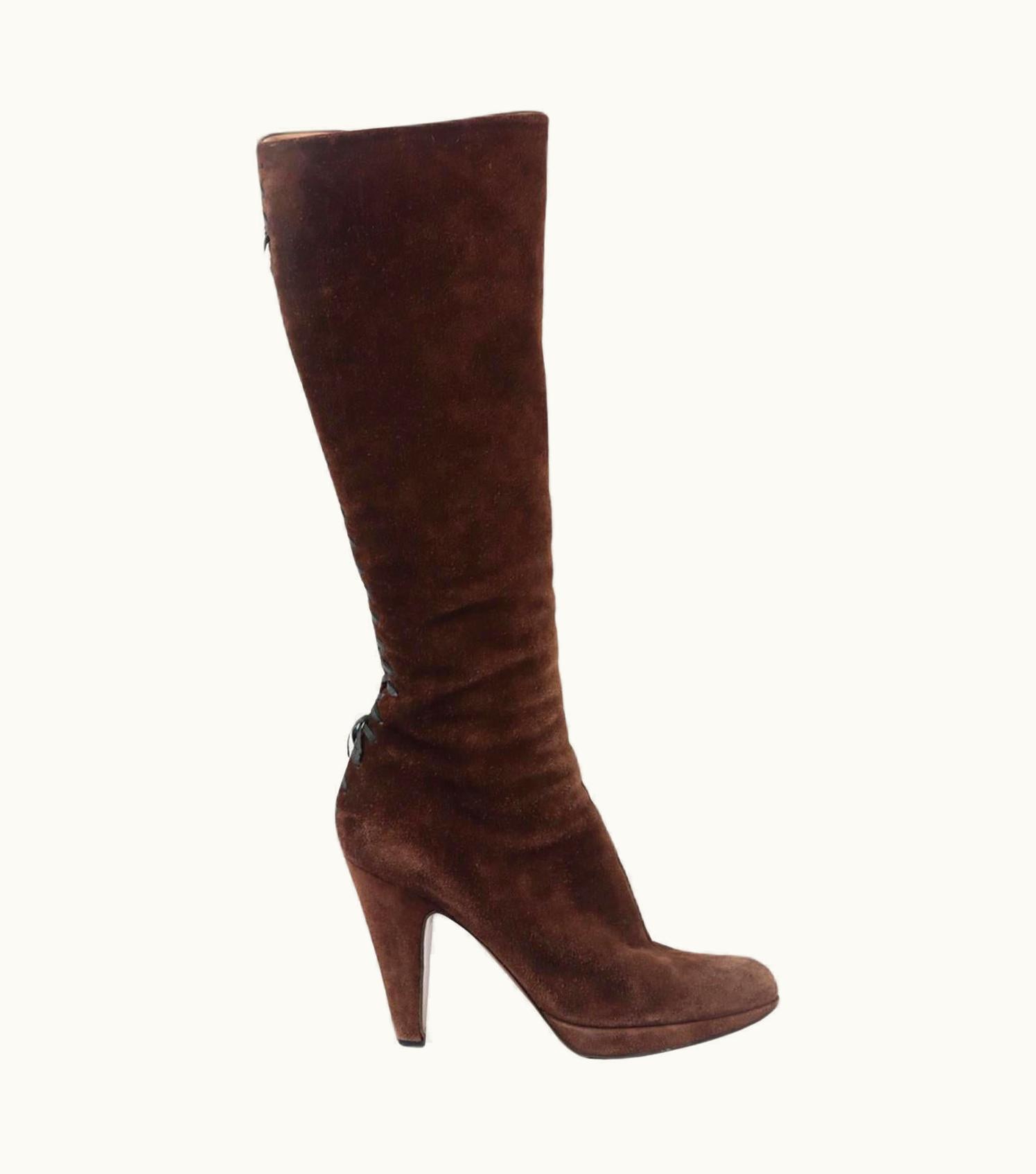 Alaia Azzedine Alaïa Suede Knee High Boots Eu 39.5 .5