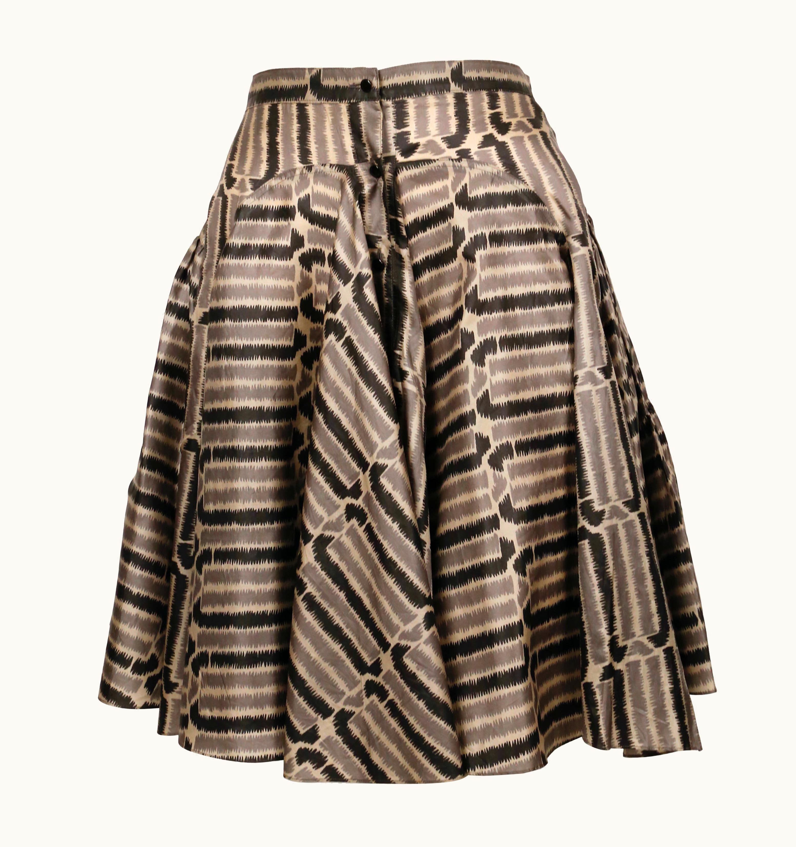 Alaia 1987 Azzedine Alaia 'Basque' Runway Skirt With Artwork By Christoph Von Weyhe