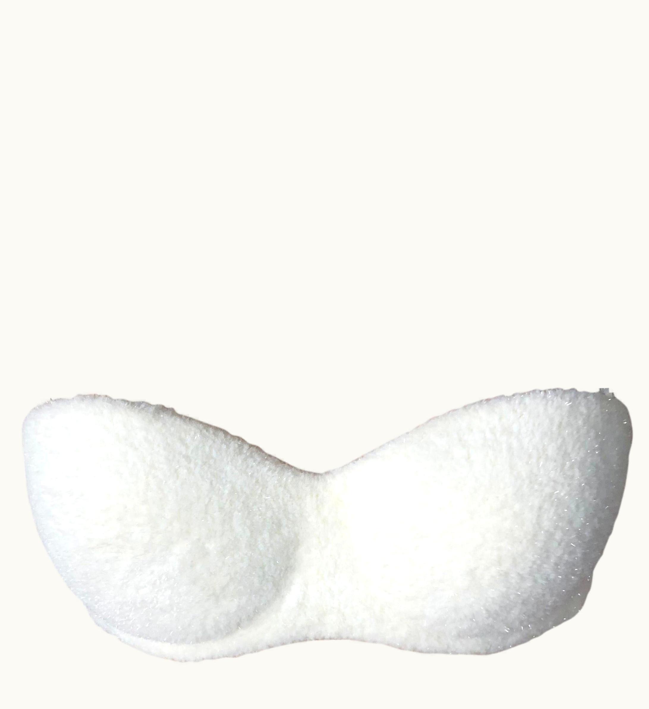 Alaia Azzedine Alaia AW 1992 Runway Iconic Vintage Chenille Padded White Bra Bralette