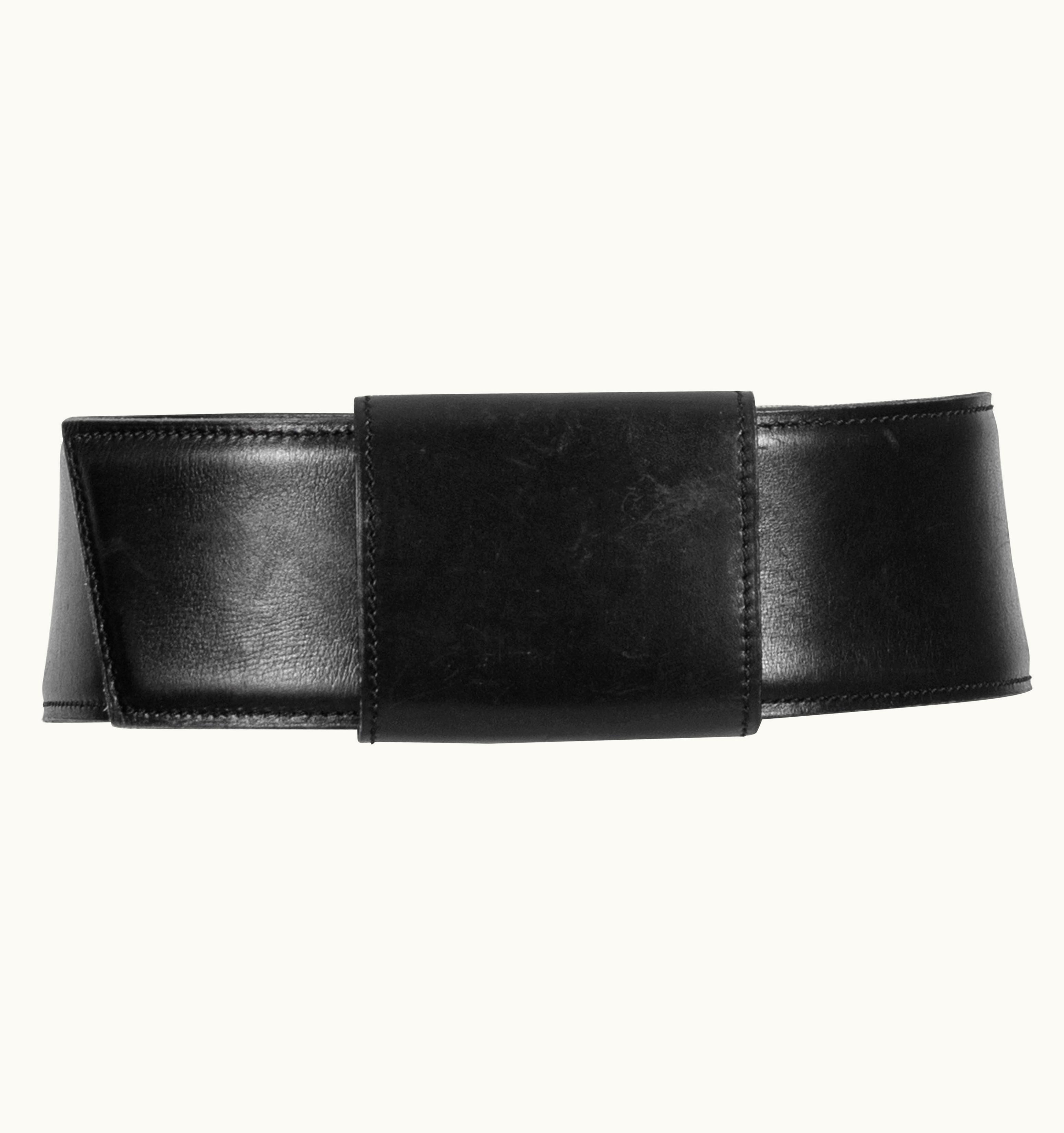 Alaia Film Documented AW 1984/85 Azzedine ALAÏA Paris Black Smooth Leather Waist Belt