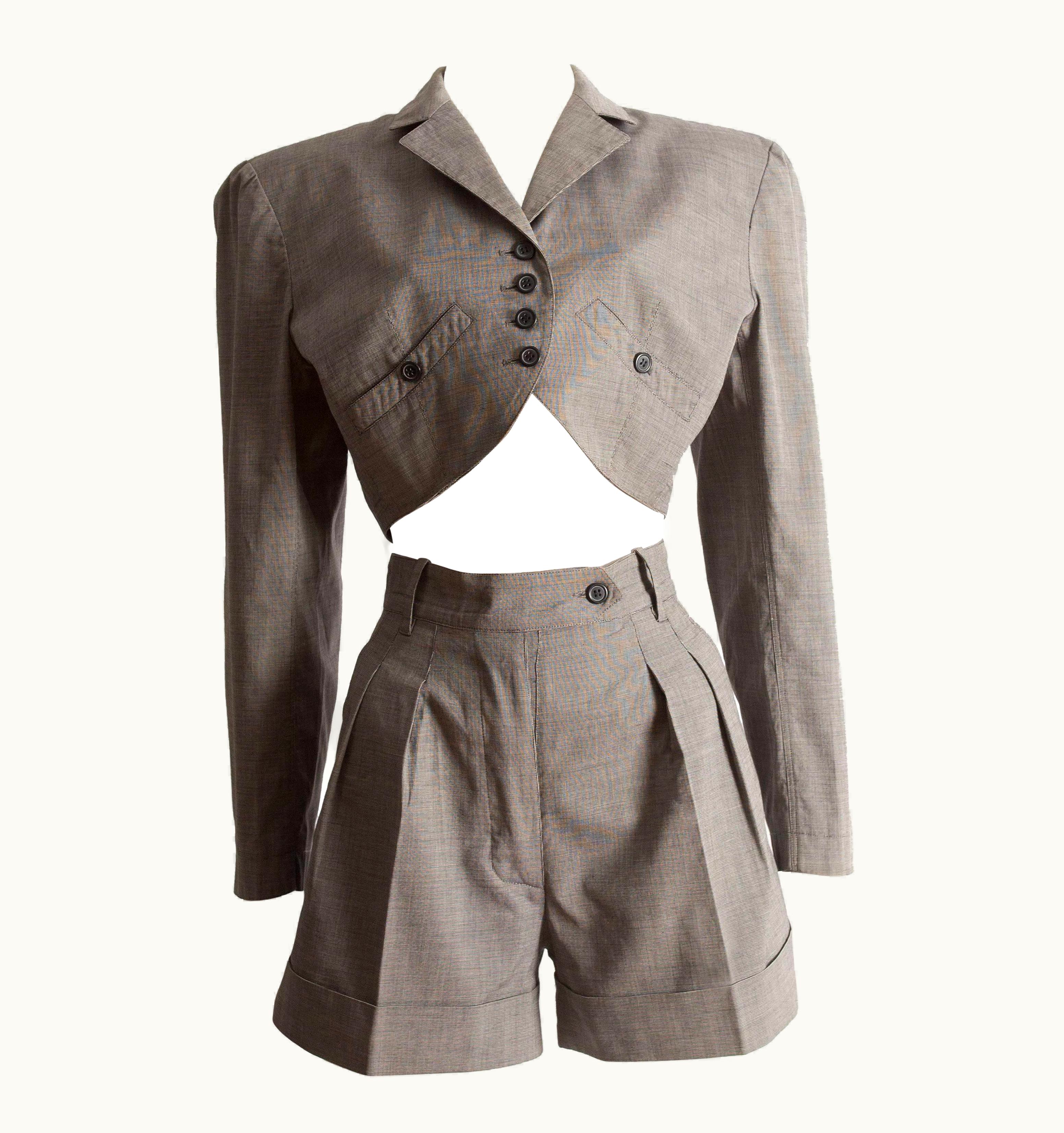 Alaia Alaia Cotton Mini Short Suit, S/S 1988