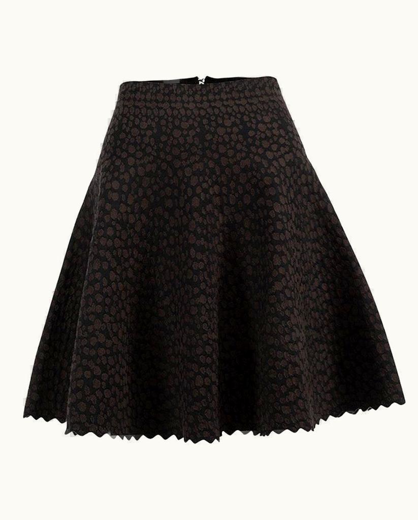 Alaia Alaïa Women' Black & Brown Skater Skirt