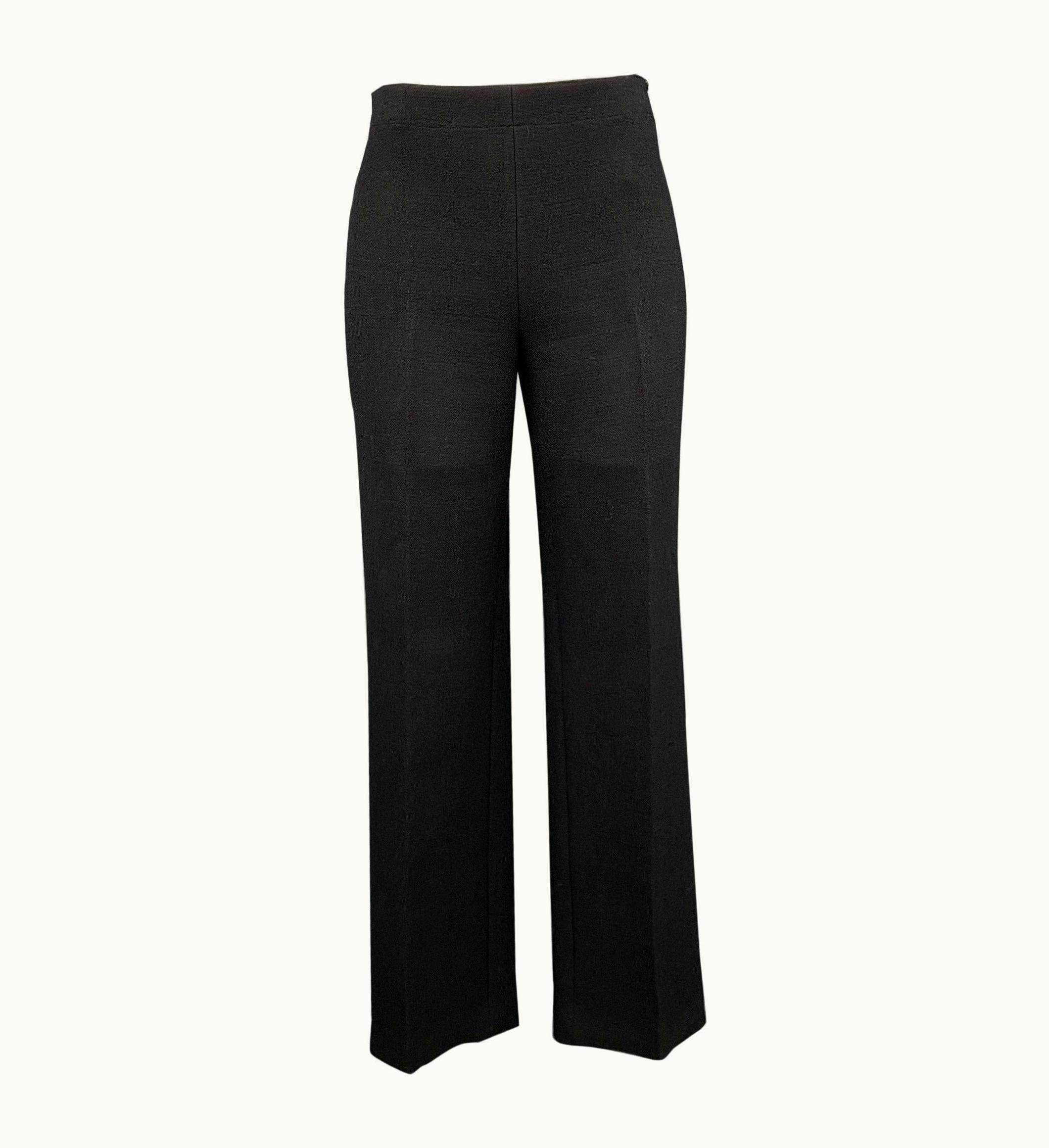 Alaia Alaia Black Wool Straight Leg Dress Pants