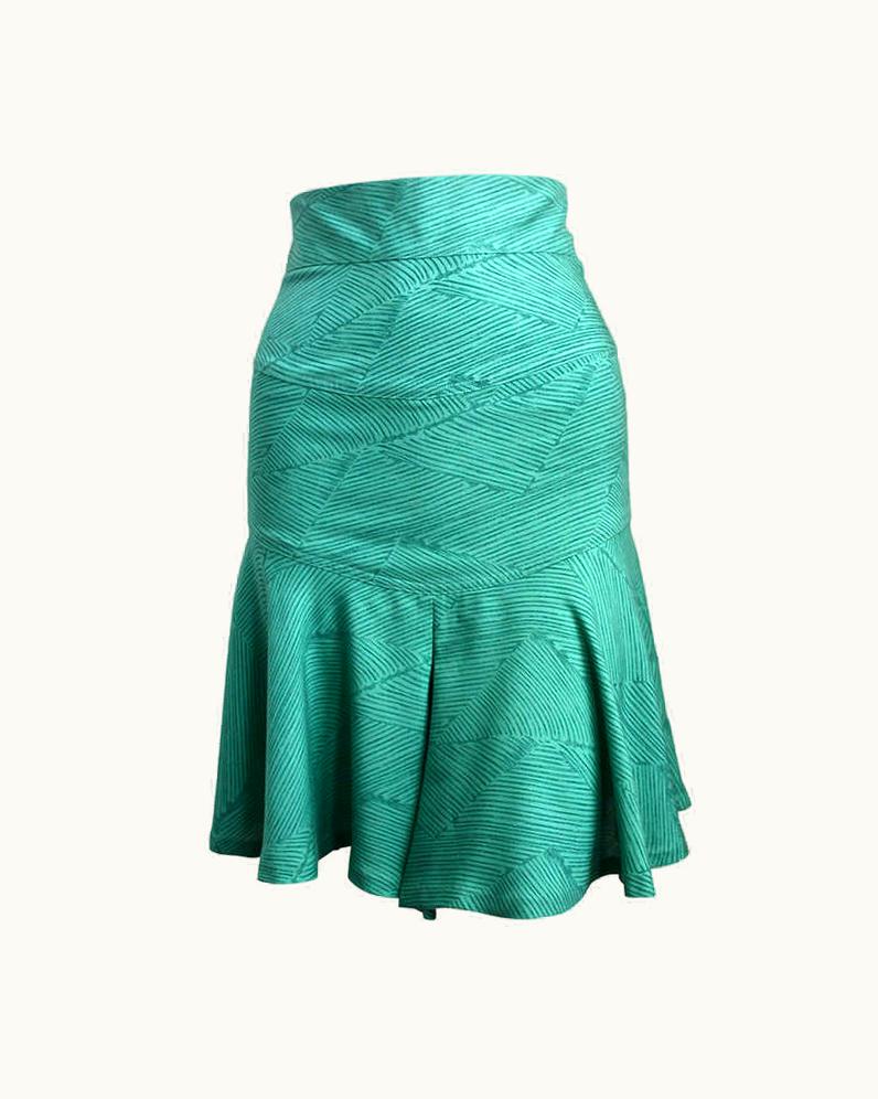 Alaia Very Rare 1981 Azzedine Alaia Skirt With Artwork By Christophe Von Weyhe