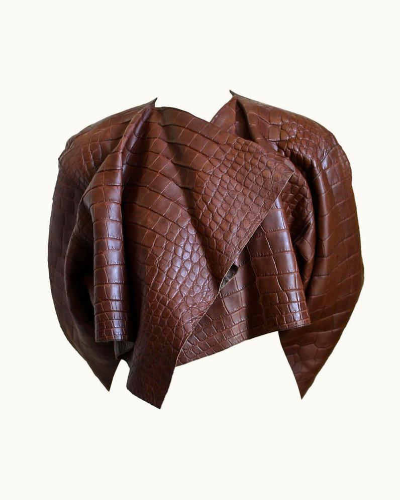 Alaia Very Rare Azzedine Alaia Draped Alligator Jacket  1984