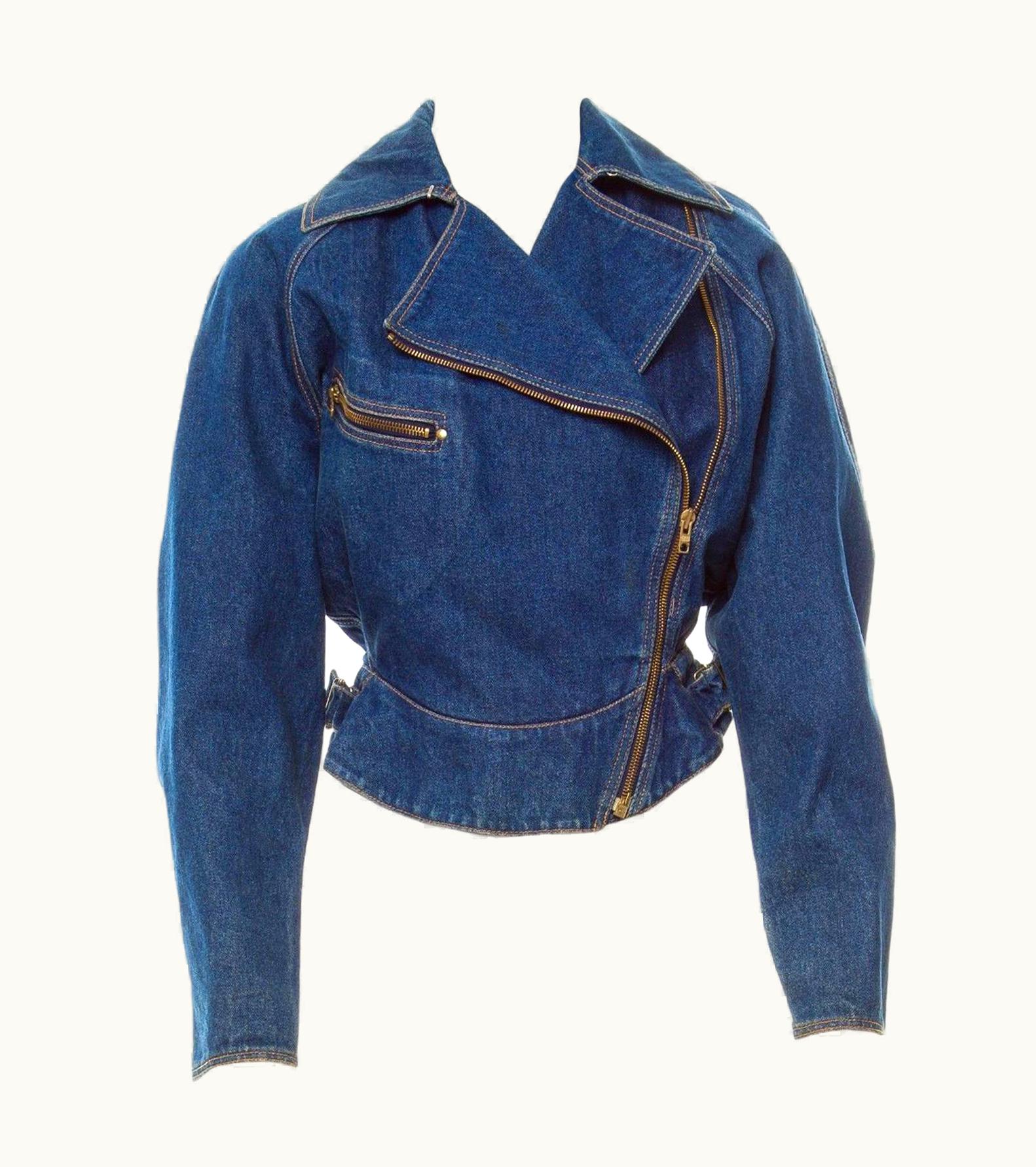 Alaia Azzedine Alaia 1986 Vintage Denim Jacket Coat
