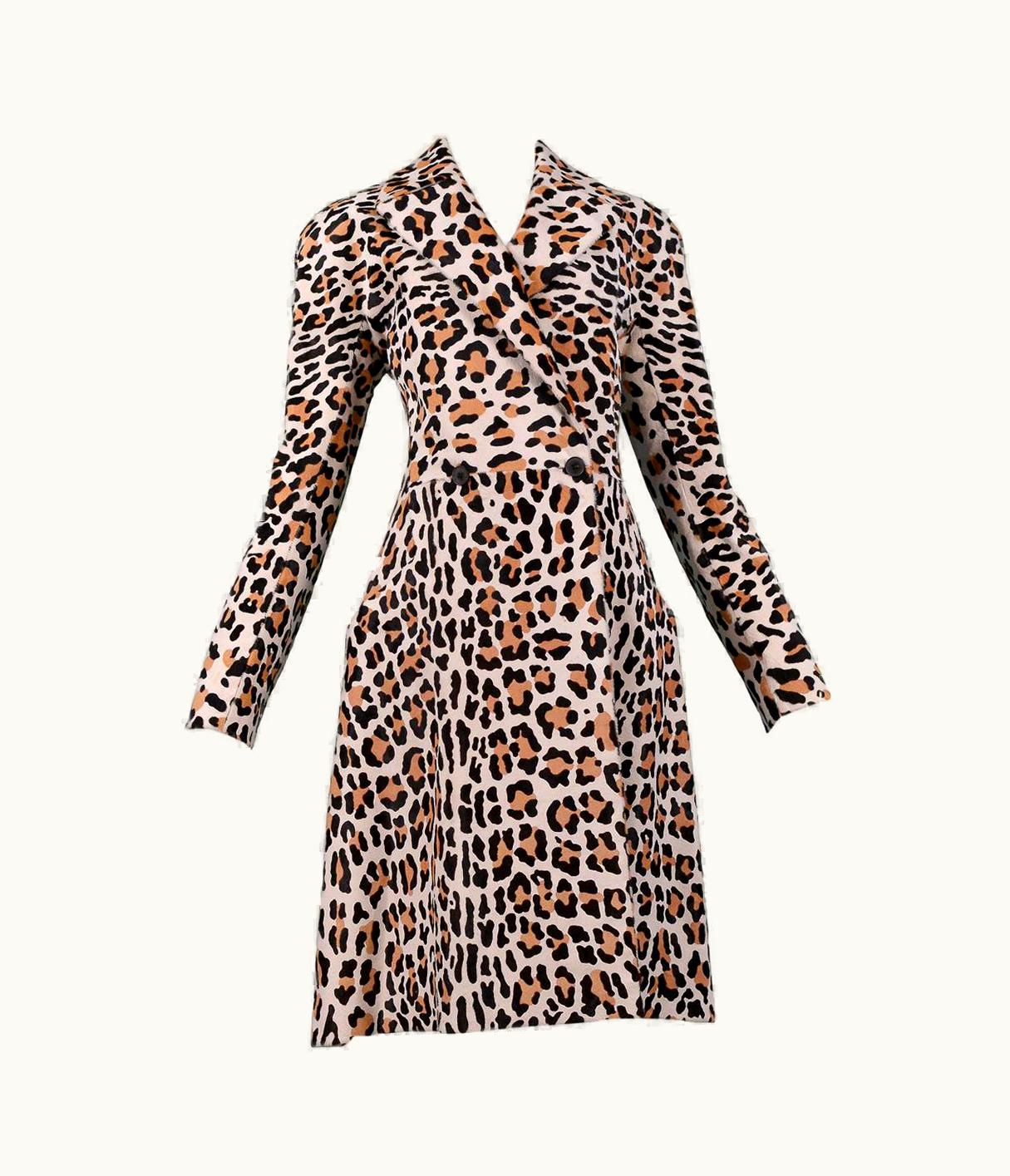 Alaia Vintage Azzedine Alaia Iconic Pony Hair Leopard Coat