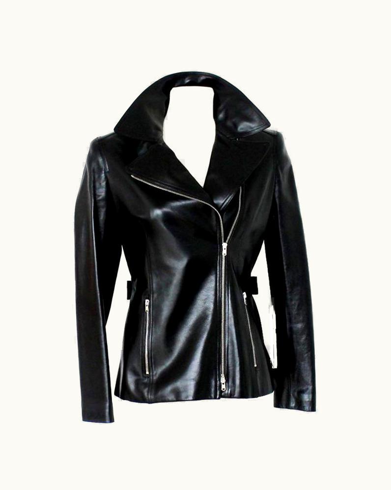 Alaia Azzedine Alaia Timeless Black Leather Biker Moto Jacket