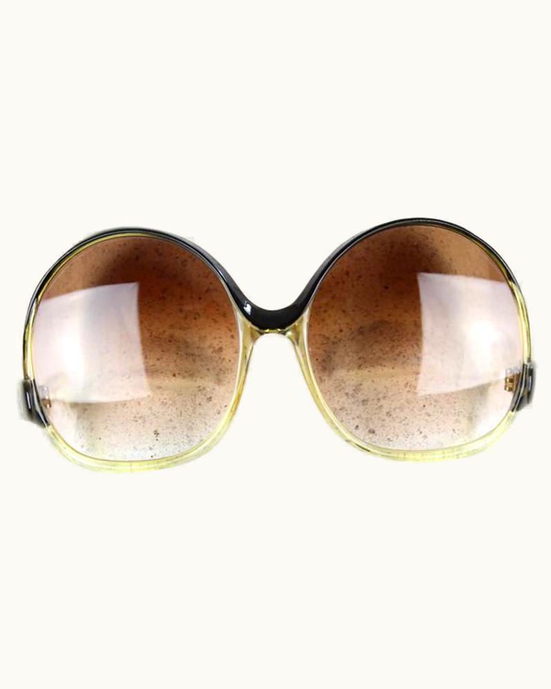 Balenciaga Balenciaga Black & Clear Oversized Sunglasses Model 7697 Original Sleeve, 1970s