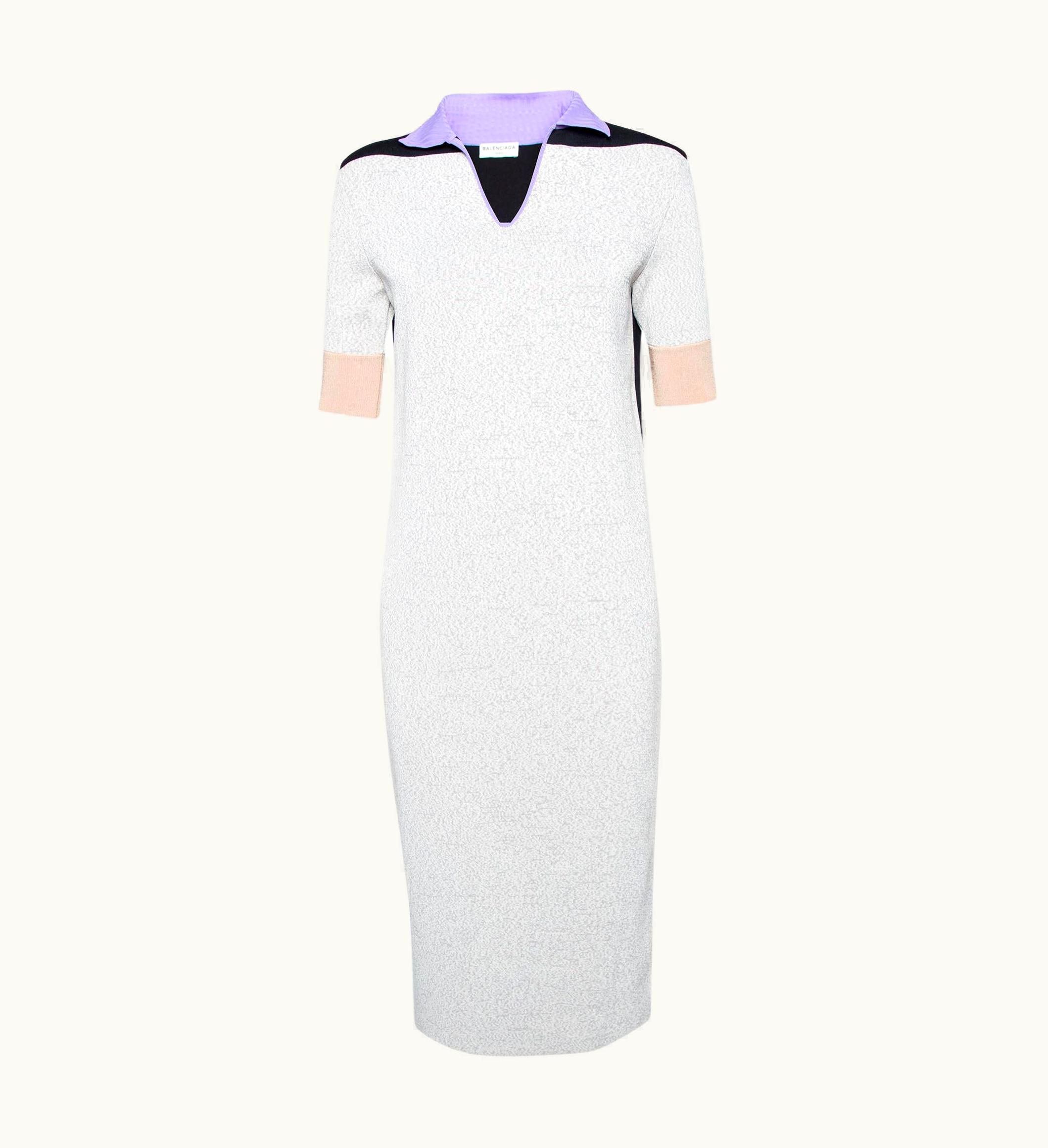 Balenciaga Balenciaga Colorblock Knit Midi Dress