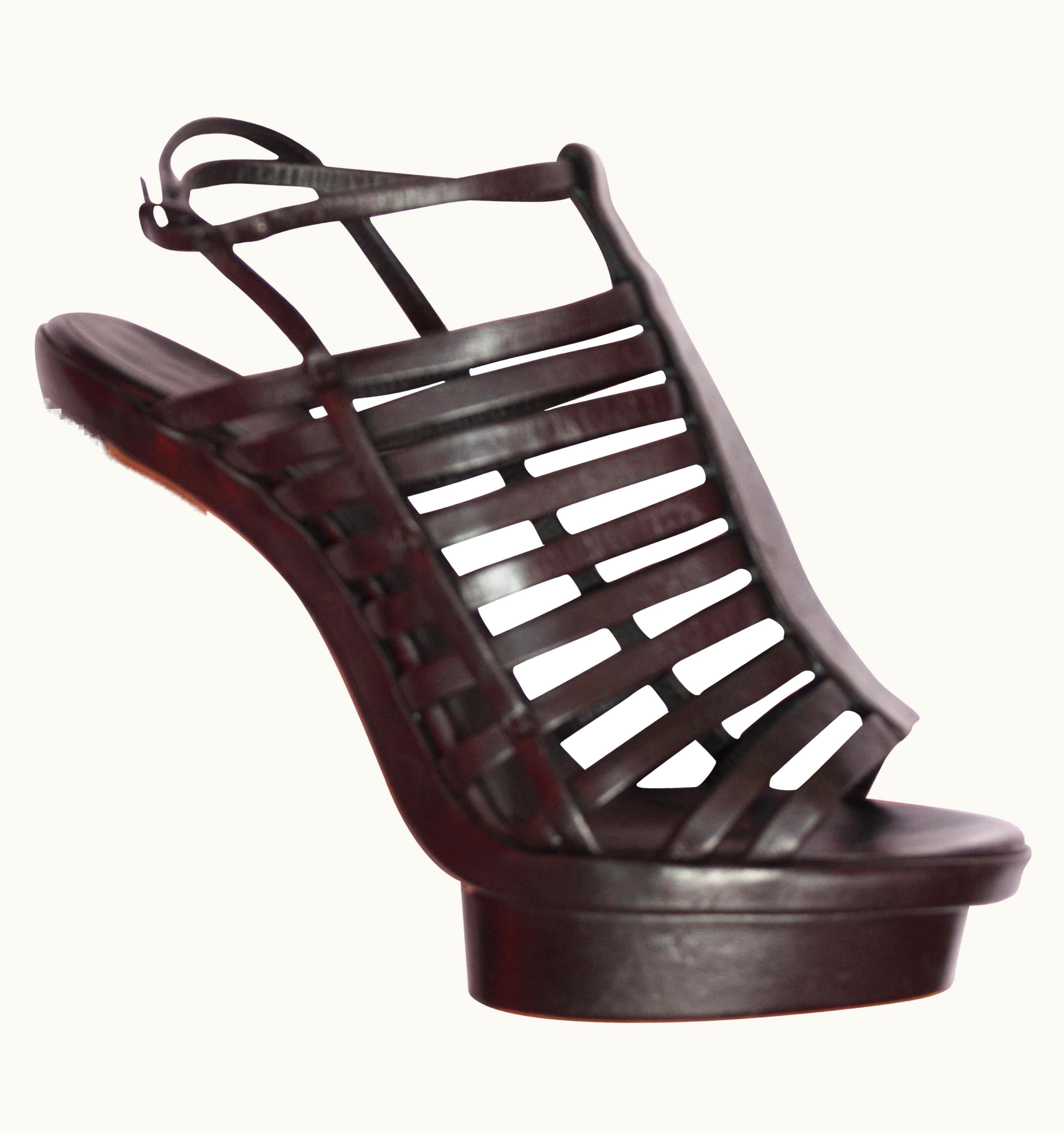 Balenciaga Balenciaga Black, Leather, Cage Platforms