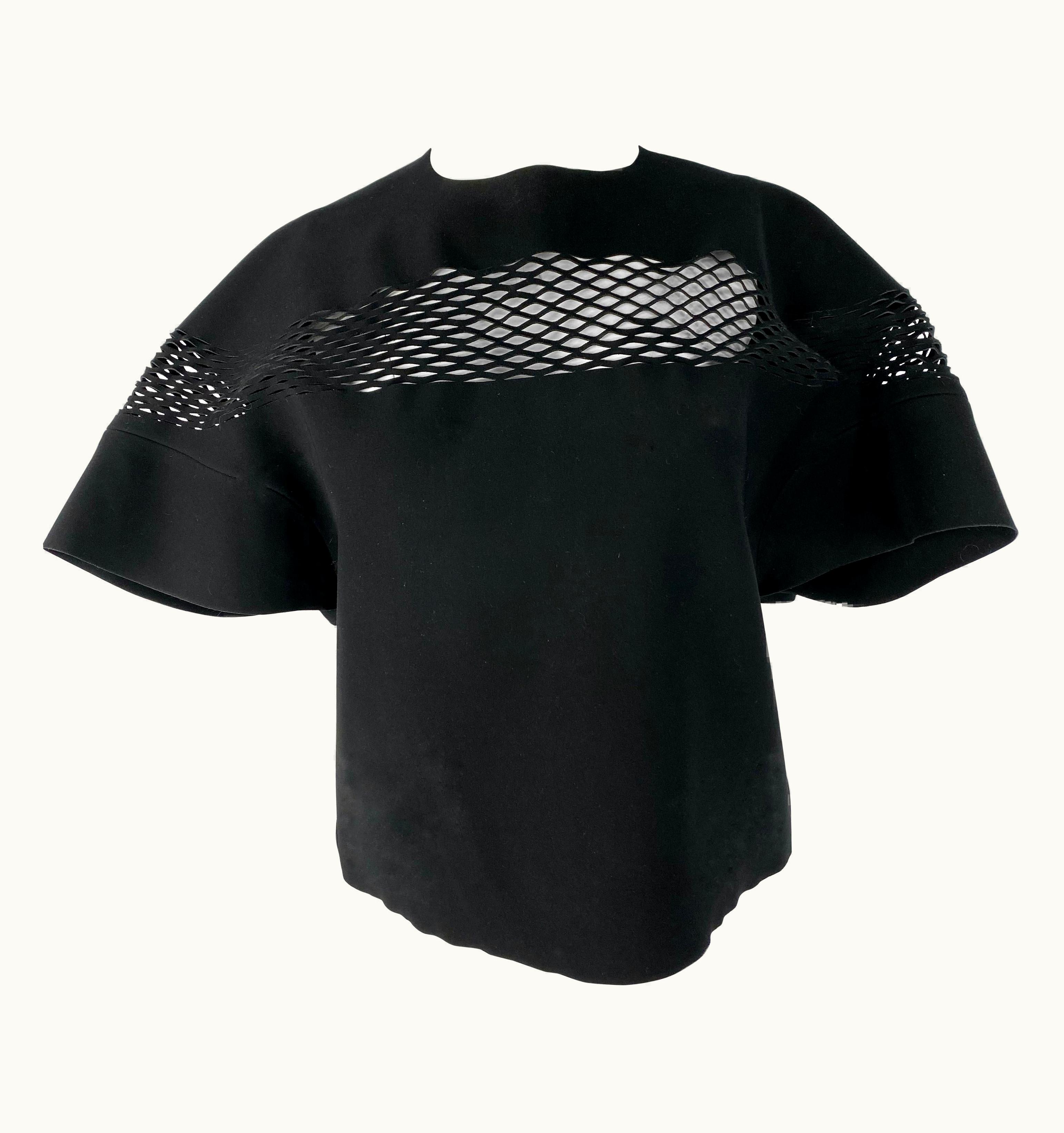 Balenciaga Balenciaga Paris Black Cropped Top