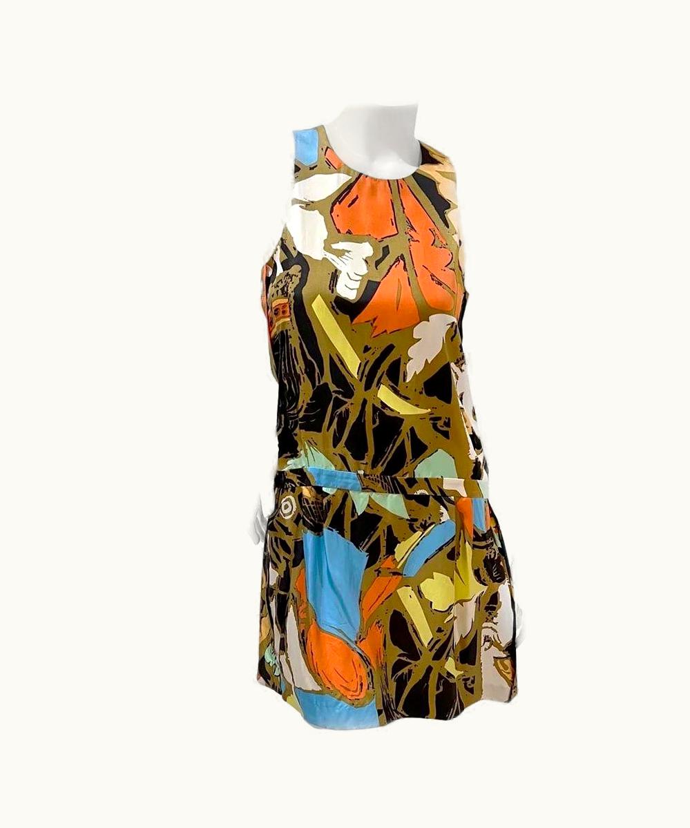 Balenciaga Balenciaga Multicolor Abstract Print Mini Dress (2011)
