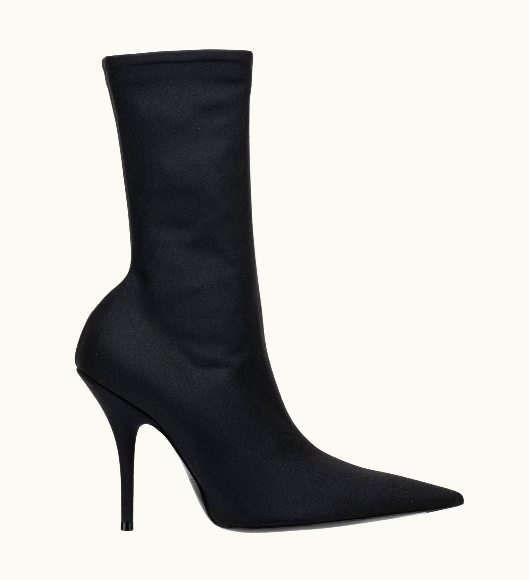 Balenciaga Balenciaga Stretch Knit Knife Boot Black 36 Fr