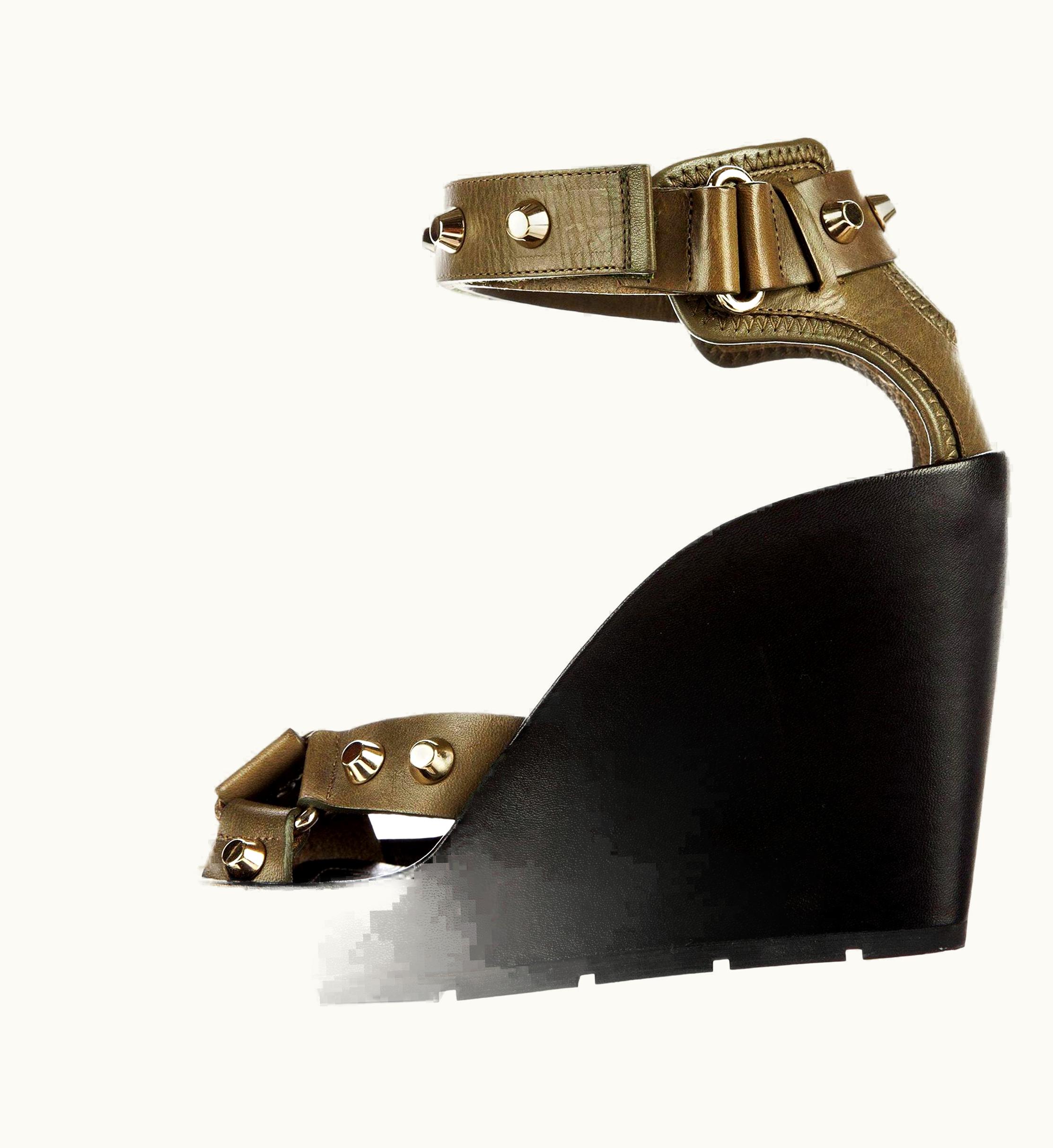 Balenciaga Balenciaga Studded Platform Wedge Heels