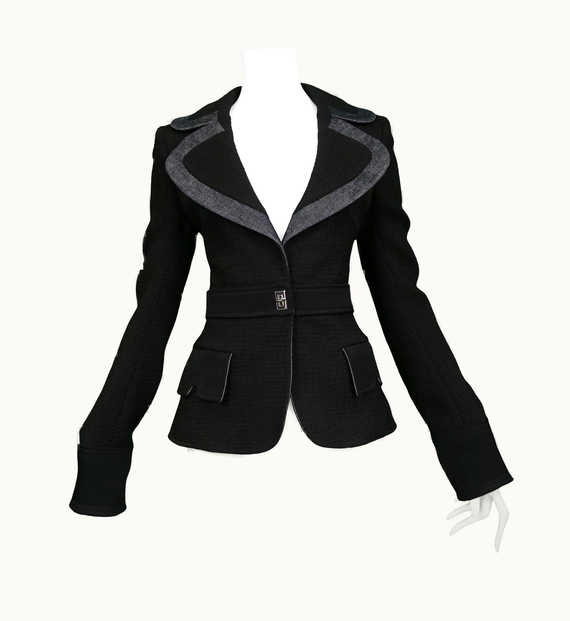 Balenciaga Balenciaga By Ghesquiere Black Notch Lapel Blazer 2005