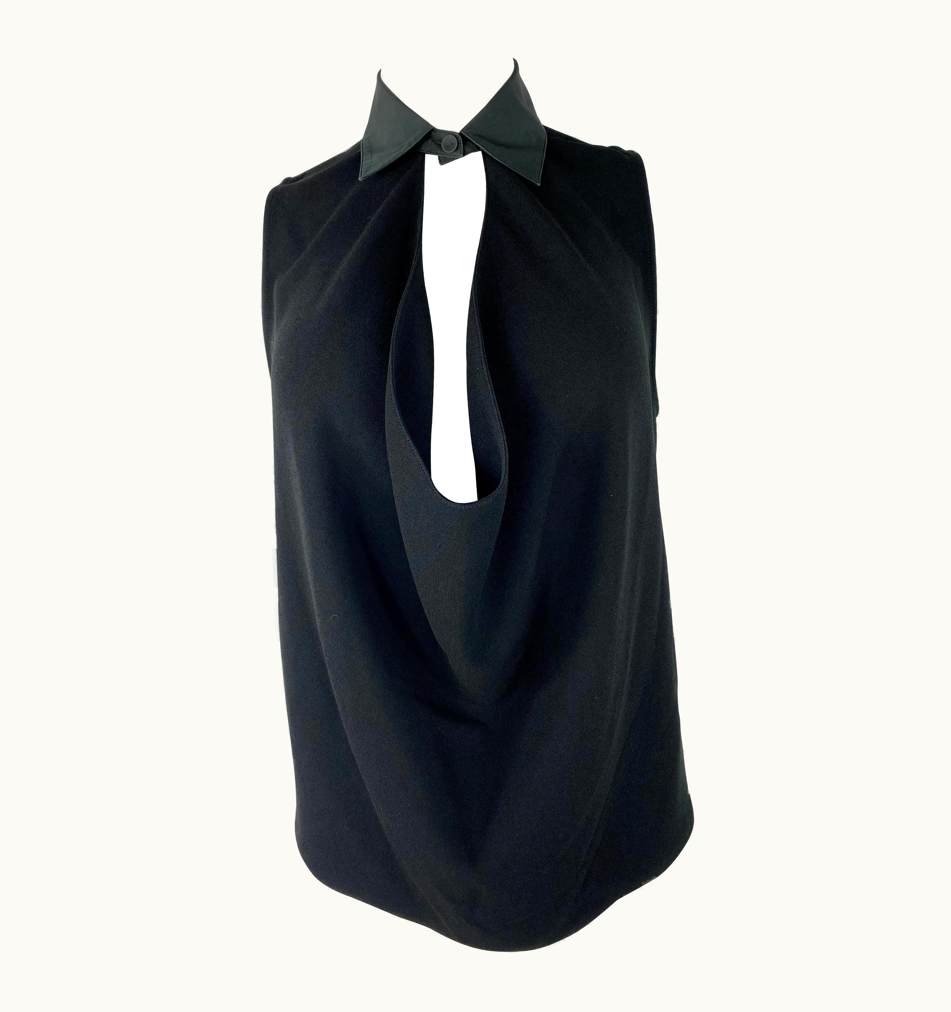 Balenciaga Balenciaga Paris Black Sleeveless Top Blouse