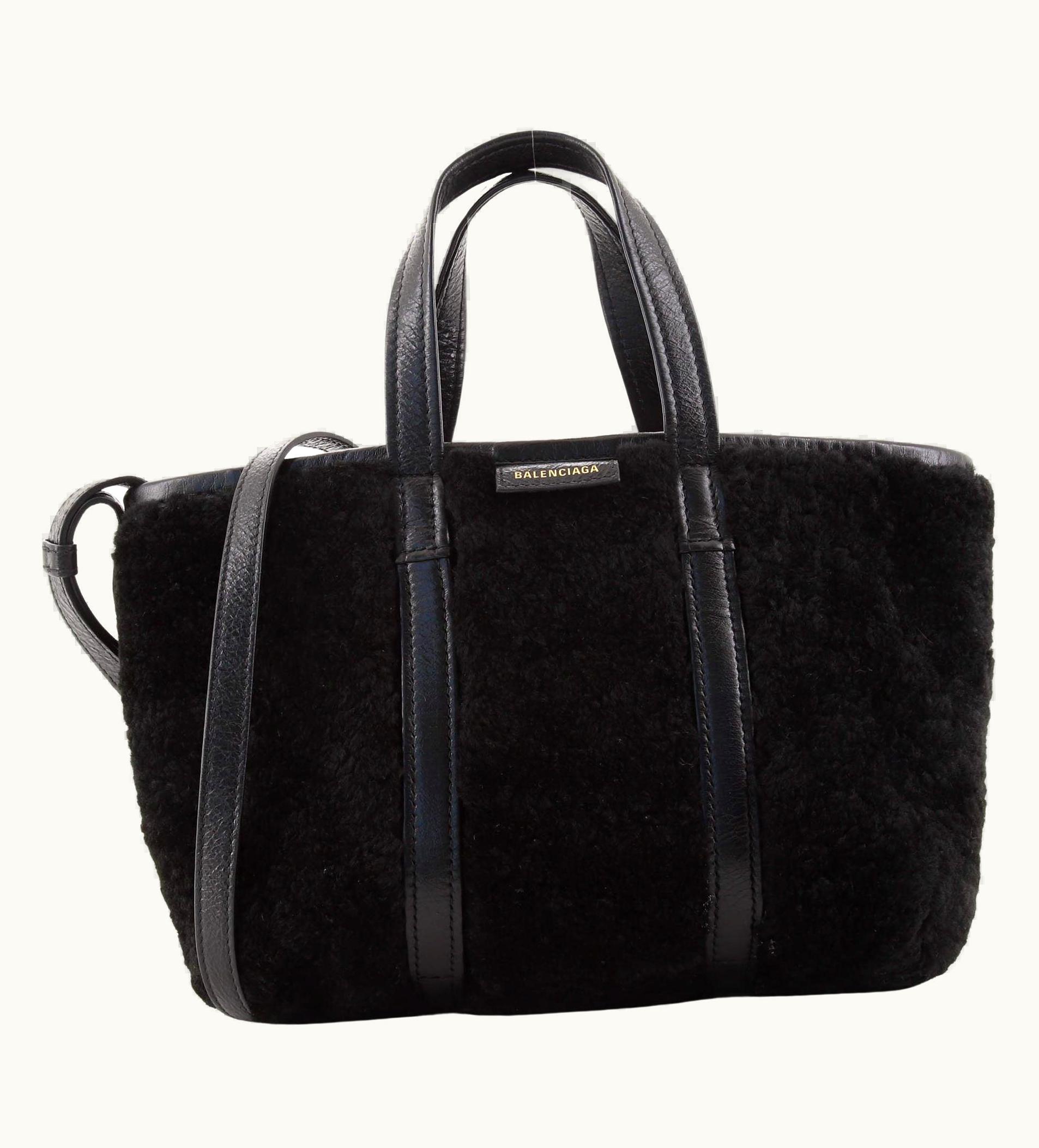 Balenciaga Balenciaga Barbes East-West Shopper Tote Shearling Small